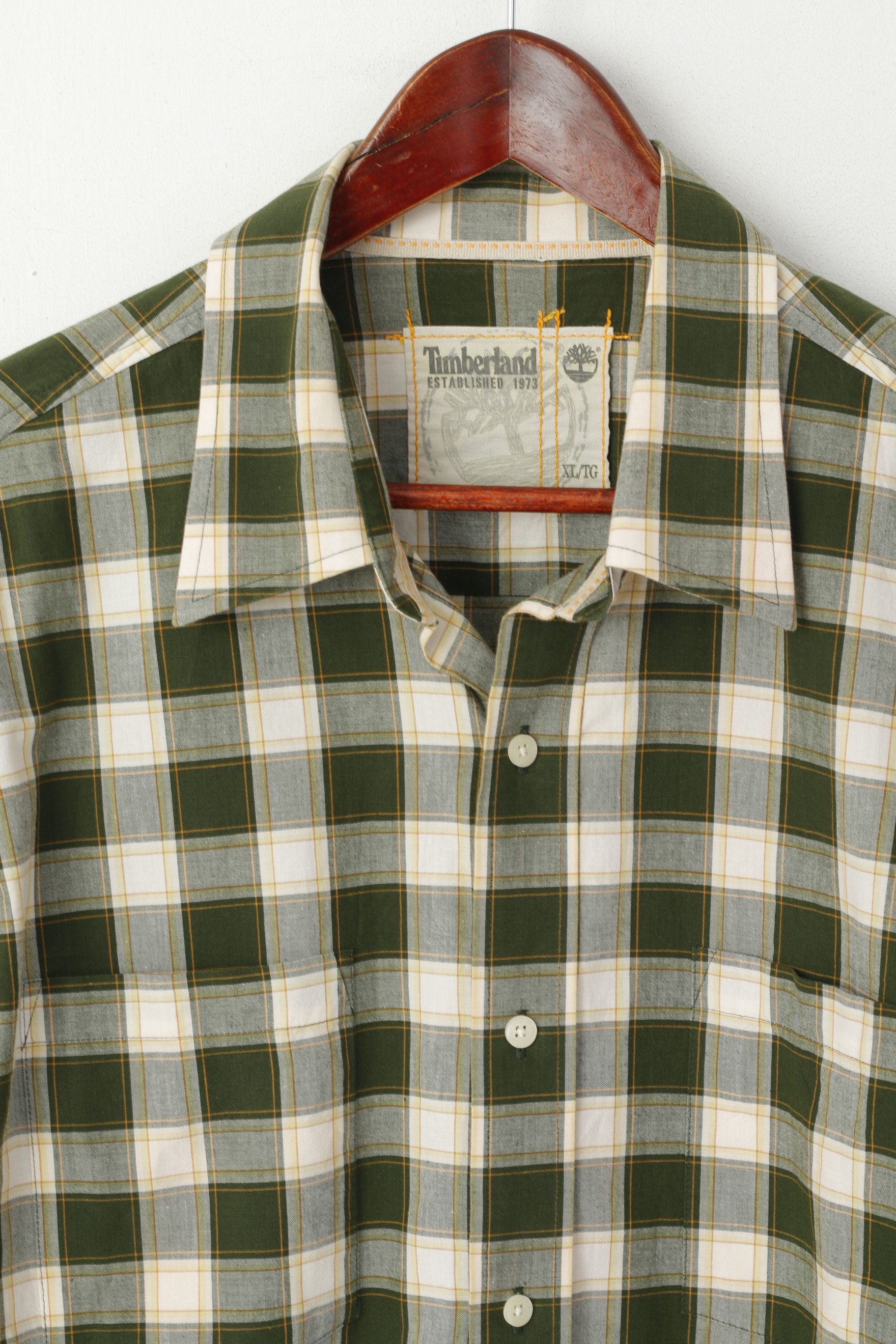 Timberland Timberland Men XL Casual Shirt Green Check 1952 Size US XL / EU 56 / 4 - 6 Thumbnail