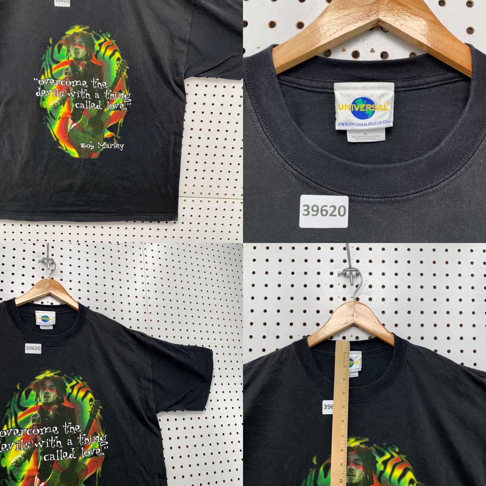 Vintage VINTAGE Bob Marley Universal Studios Shirt Mens XL Black 90s Reggae Quote Rasta Shirt Size US XL / EU 56 / 4 - 8 Thumbnail