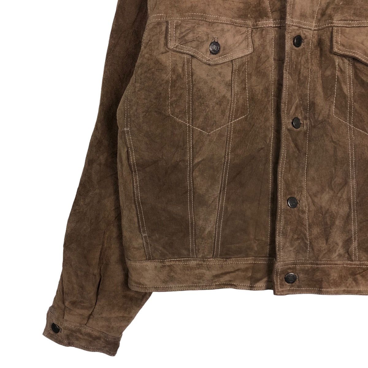 Japanese Brand VINTAGE BIKER LEATHER JACKET TRUCKER XENON MAN ISSEY MIYAKE Size US L / EU 52-54 / 3 - 4 Thumbnail