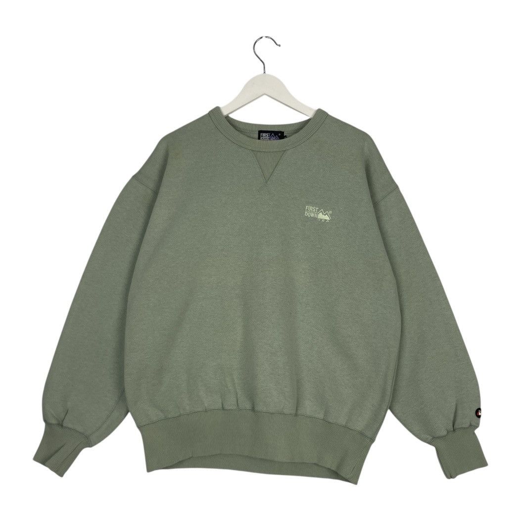 Vintage Hoodie/ sweater first down green