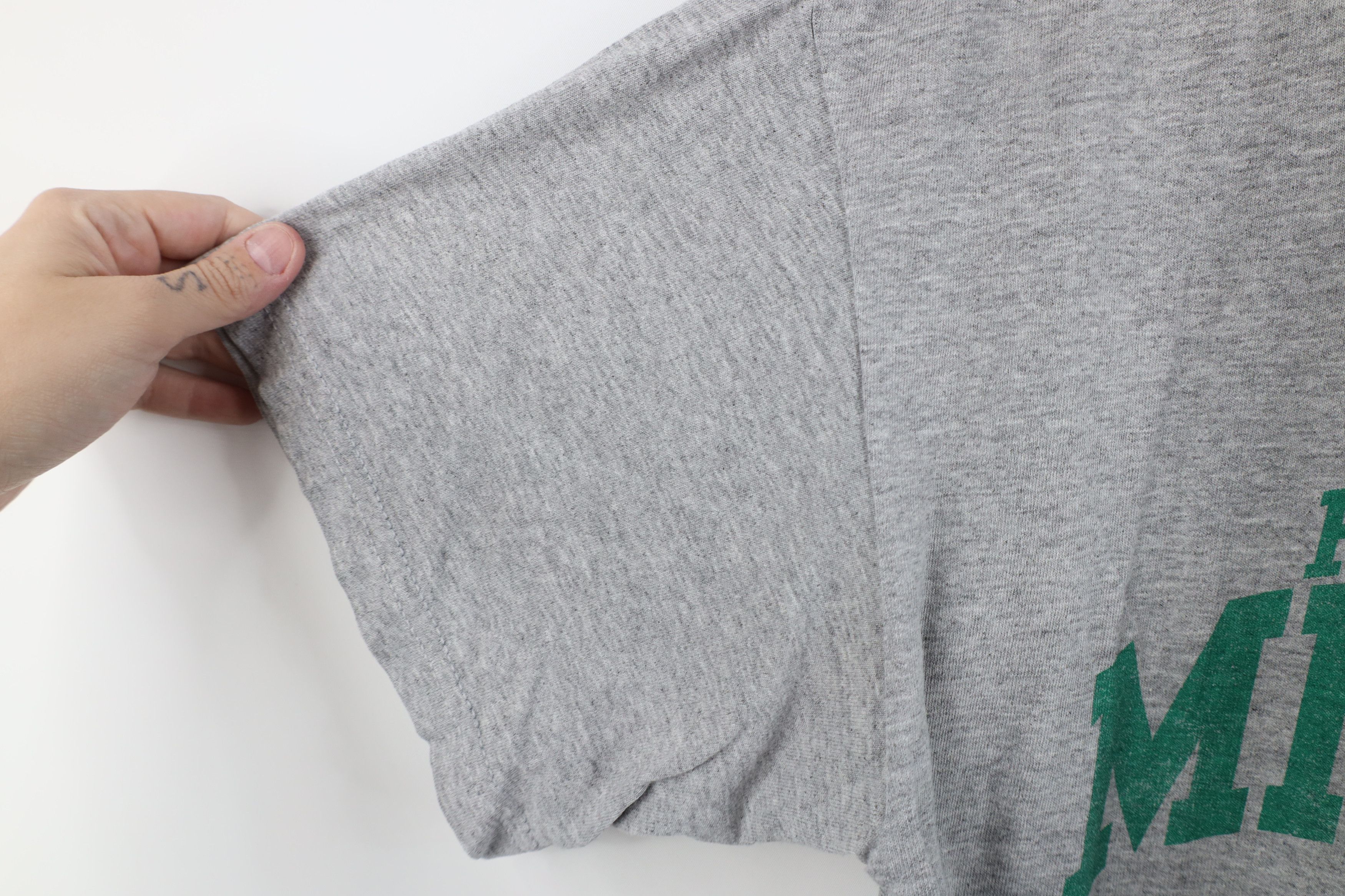 Vintage Vintage 90s Y2K Michigan State University T-Shirt Gray Size US L / EU 52-54 / 3 - 5 Thumbnail