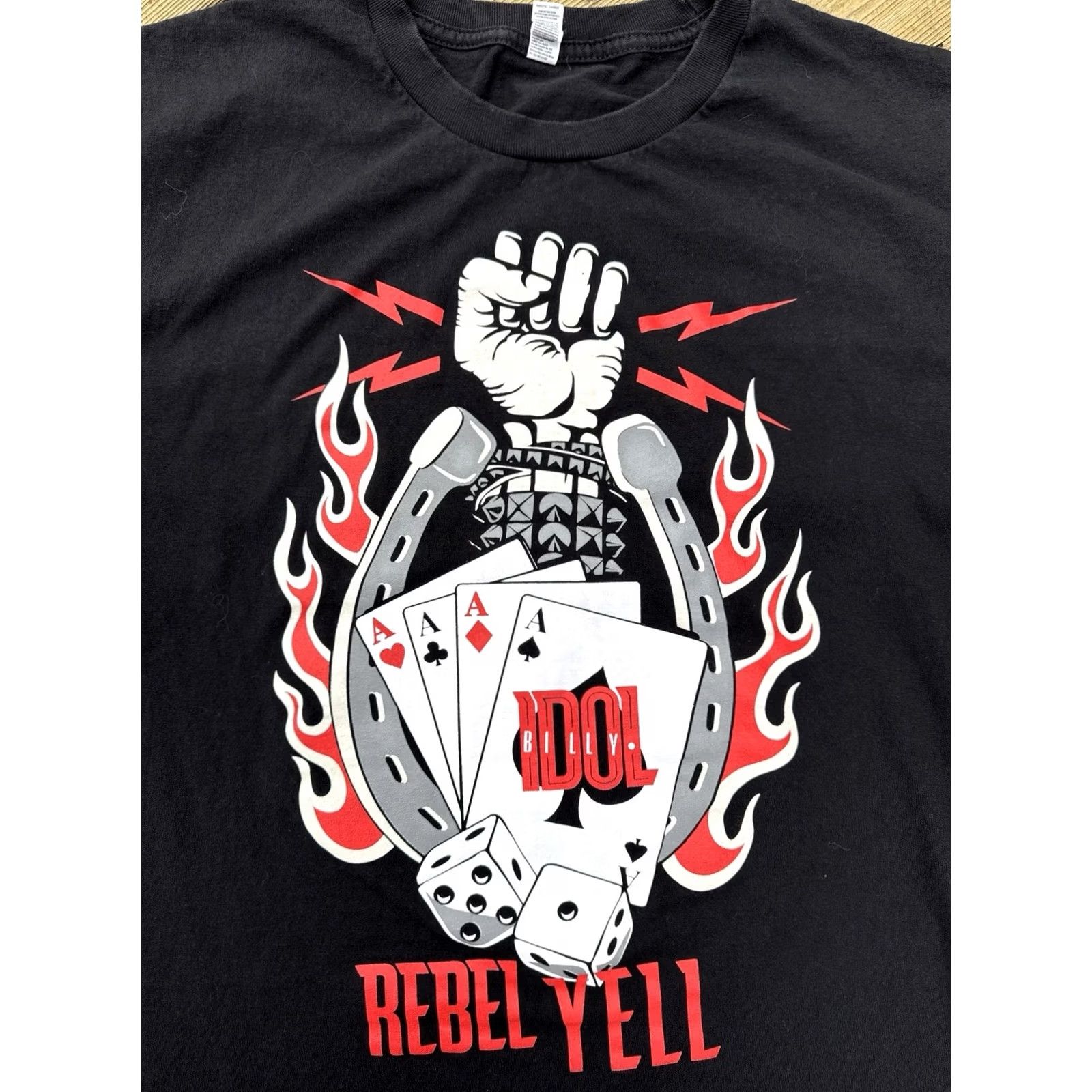AAA Billy Idol Rebel Yell T Shirt Rock Band Tee Black Graphic L Mens Size US L / EU 52-54 / 3 - 4 Thumbnail