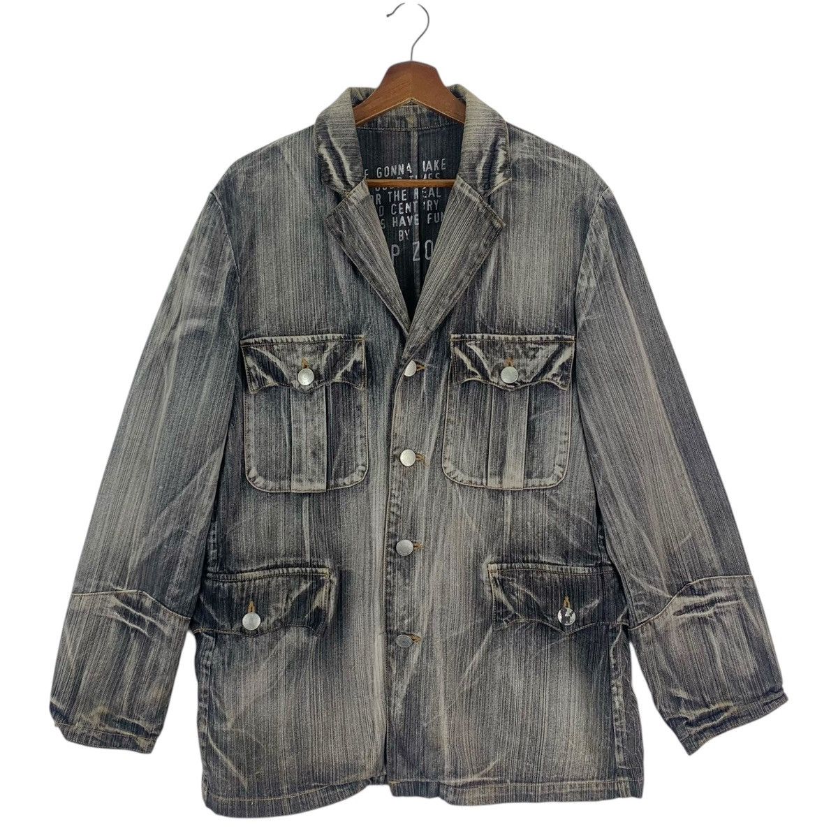 Vintage Vintage Trap Zone Button Cotton Jacket Size US M / EU 48-50 / 2 - 1 Thumbnail