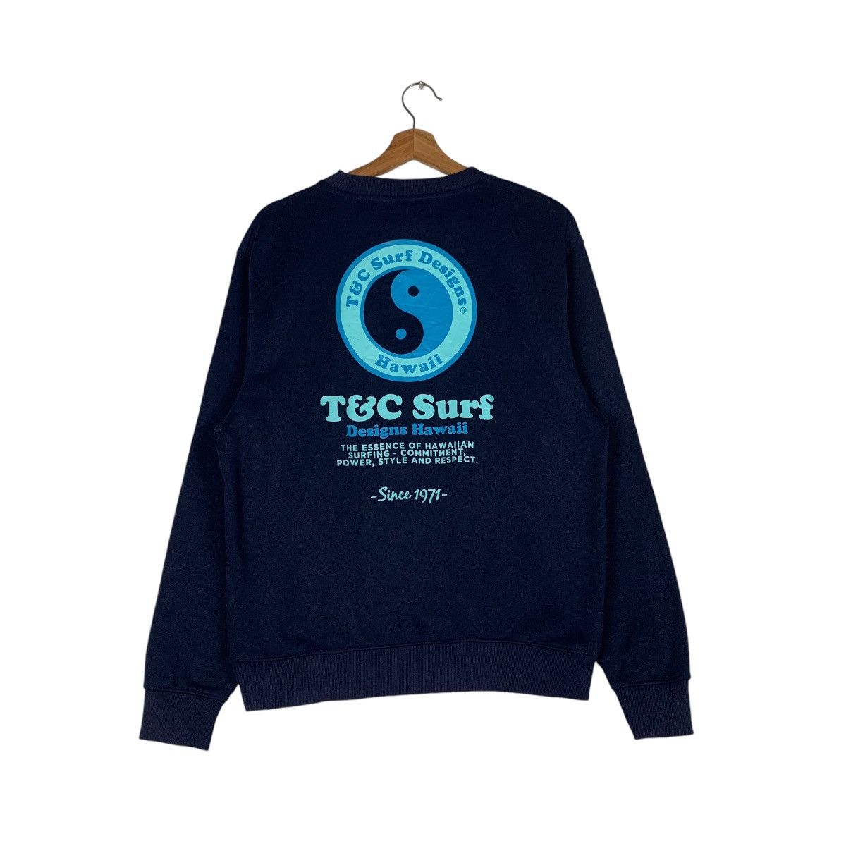 Japanese Brand T&C SURF Designs Hawaii Big Logo Sweatshirt #1383-C62 Size US M / EU 48-50 / 2 - 1 Thumbnail