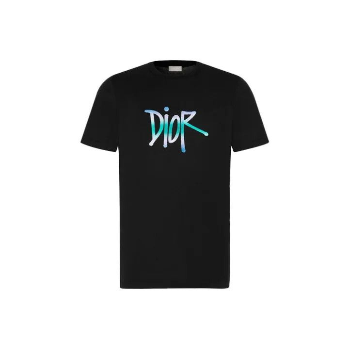Dior Dior Gradient Embroidery Short Sleeve T-Shirt 0079 Size US L / EU 52-54 / 3 - 1 Thumbnail