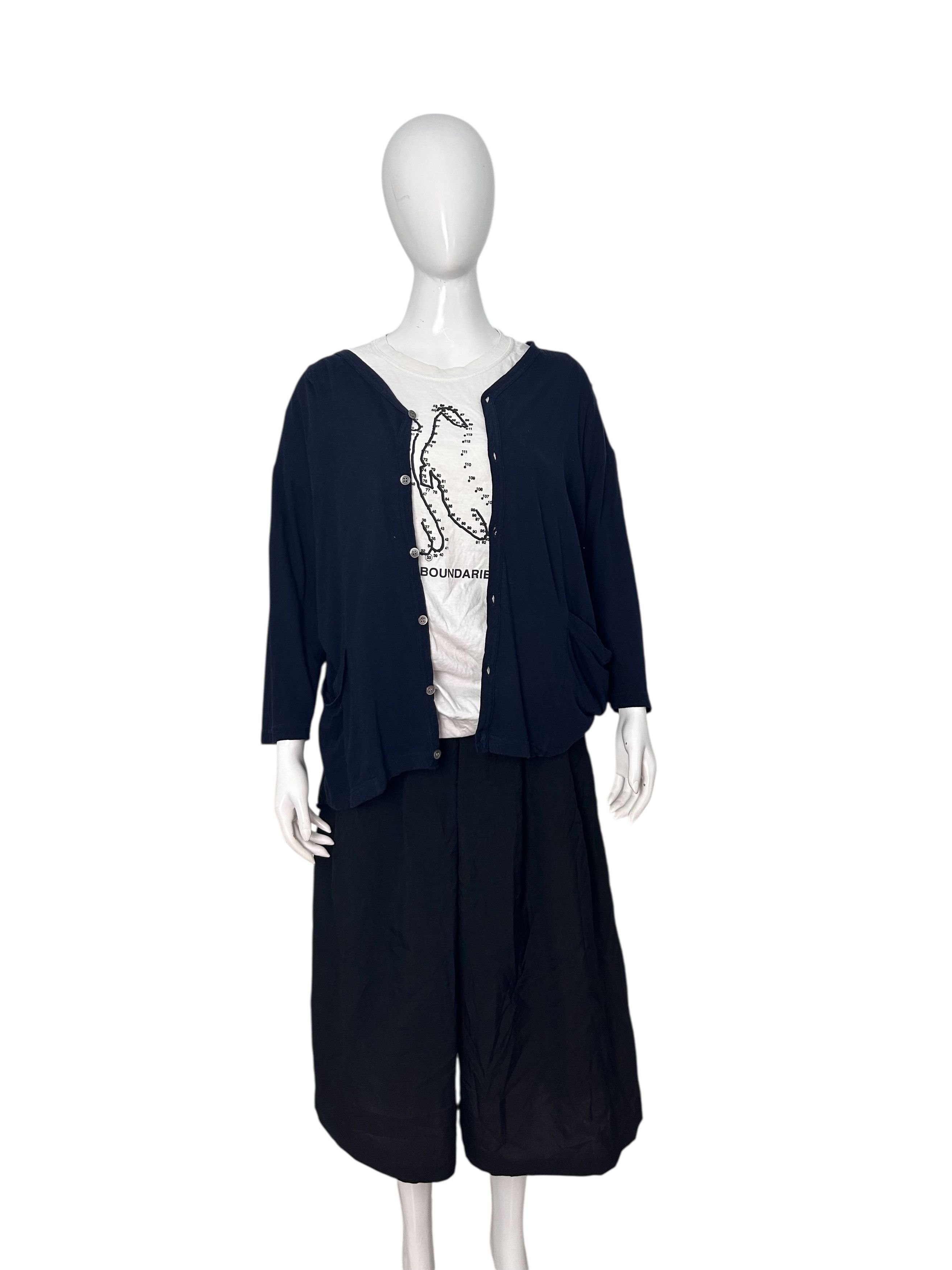 Zucca Vintage Zucca by Issey Miyake Navy Button-Up Cardigan Size M / US 6-8 / IT 42-44 - 5 Thumbnail