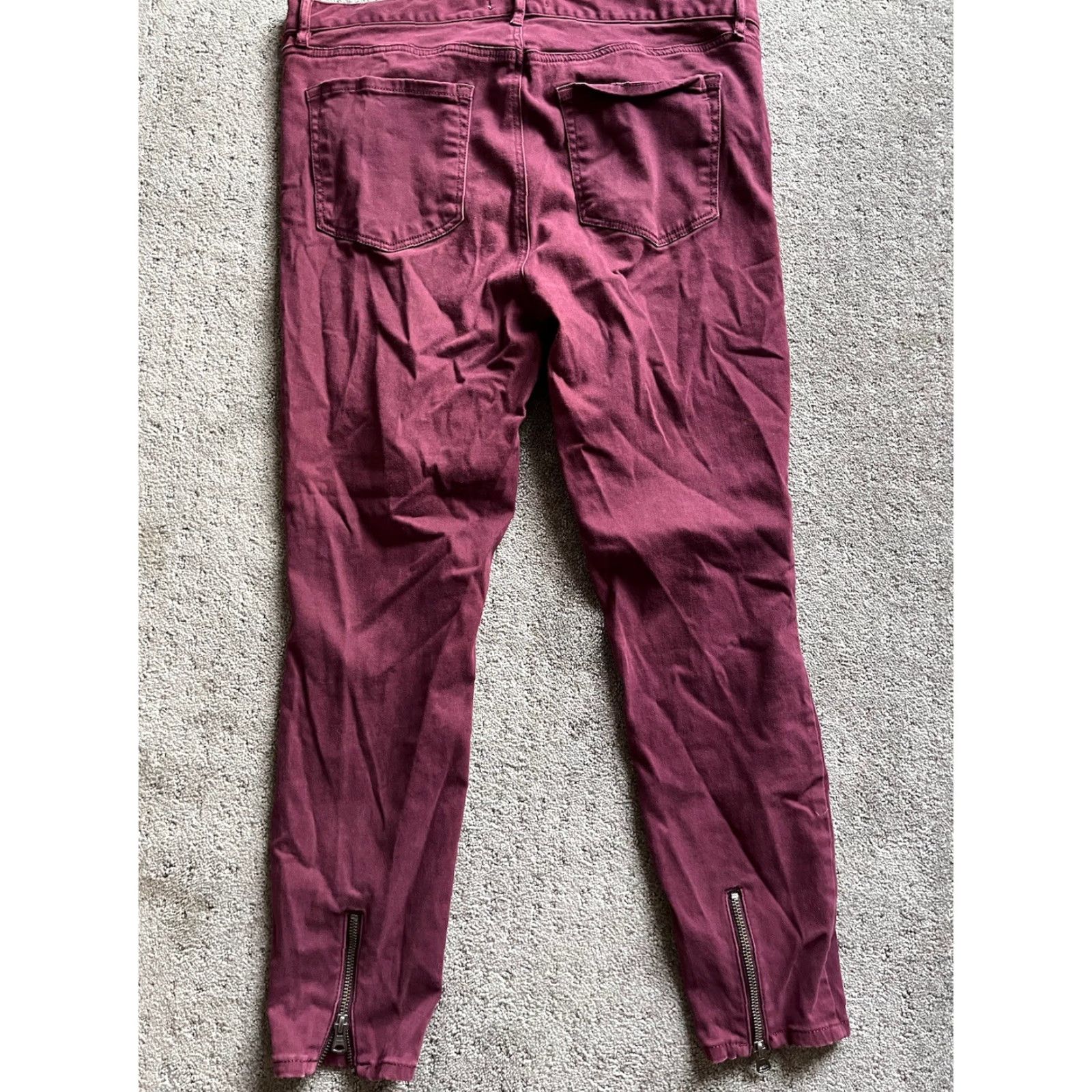 Loft LOFT Leggings Women 12 Burgundy Made and Loved Love Size 34" / US 12 / IT 48 - 3 Thumbnail