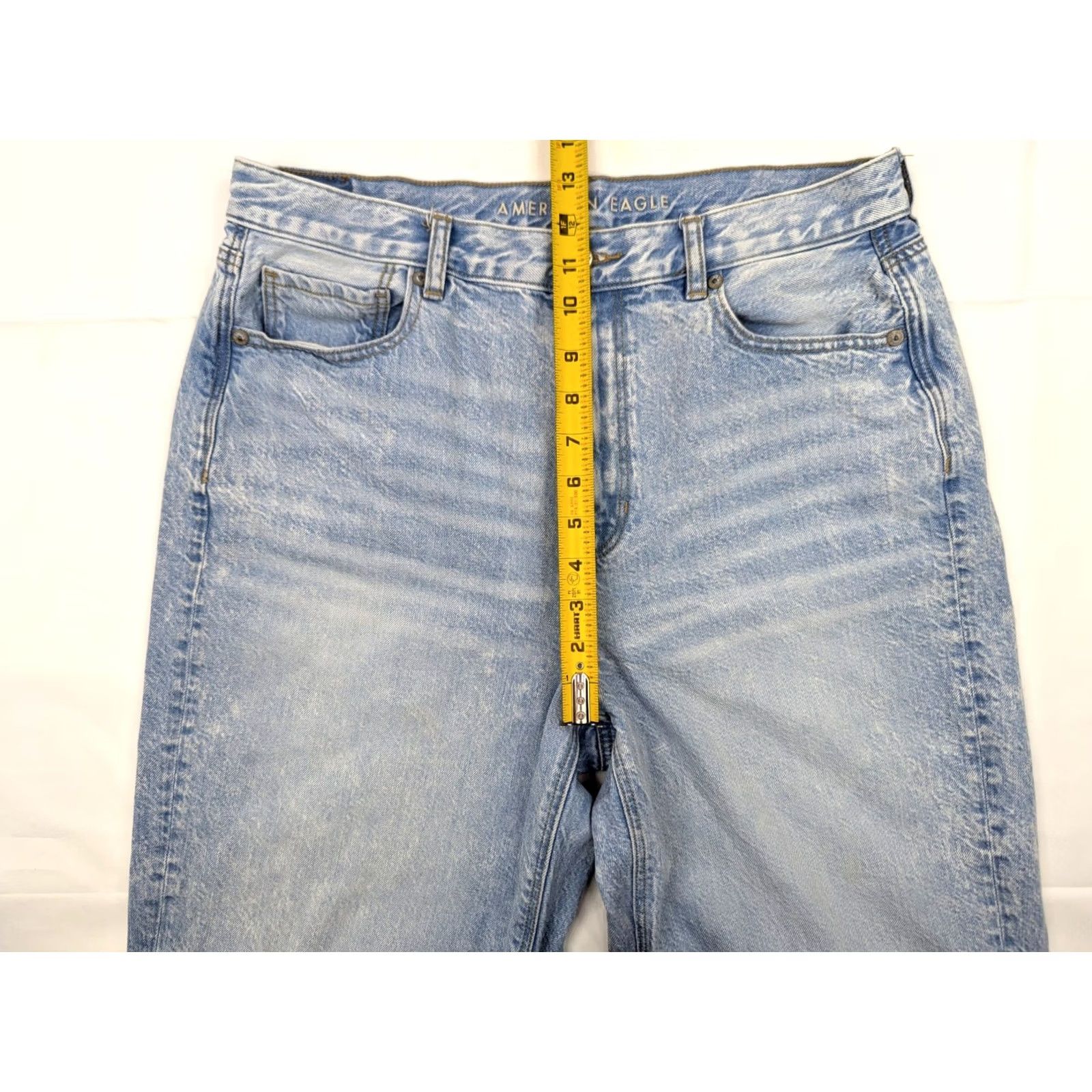 American Eagle Outfitters American Eagle Outfitters Mom Jeans Women 12 Short 32x25 Light Wash Denim Soft Stretch Slimming 90s Theme Mens Women Boys Girls Size 34" / US 12 / IT 48 - 5 Thumbnail