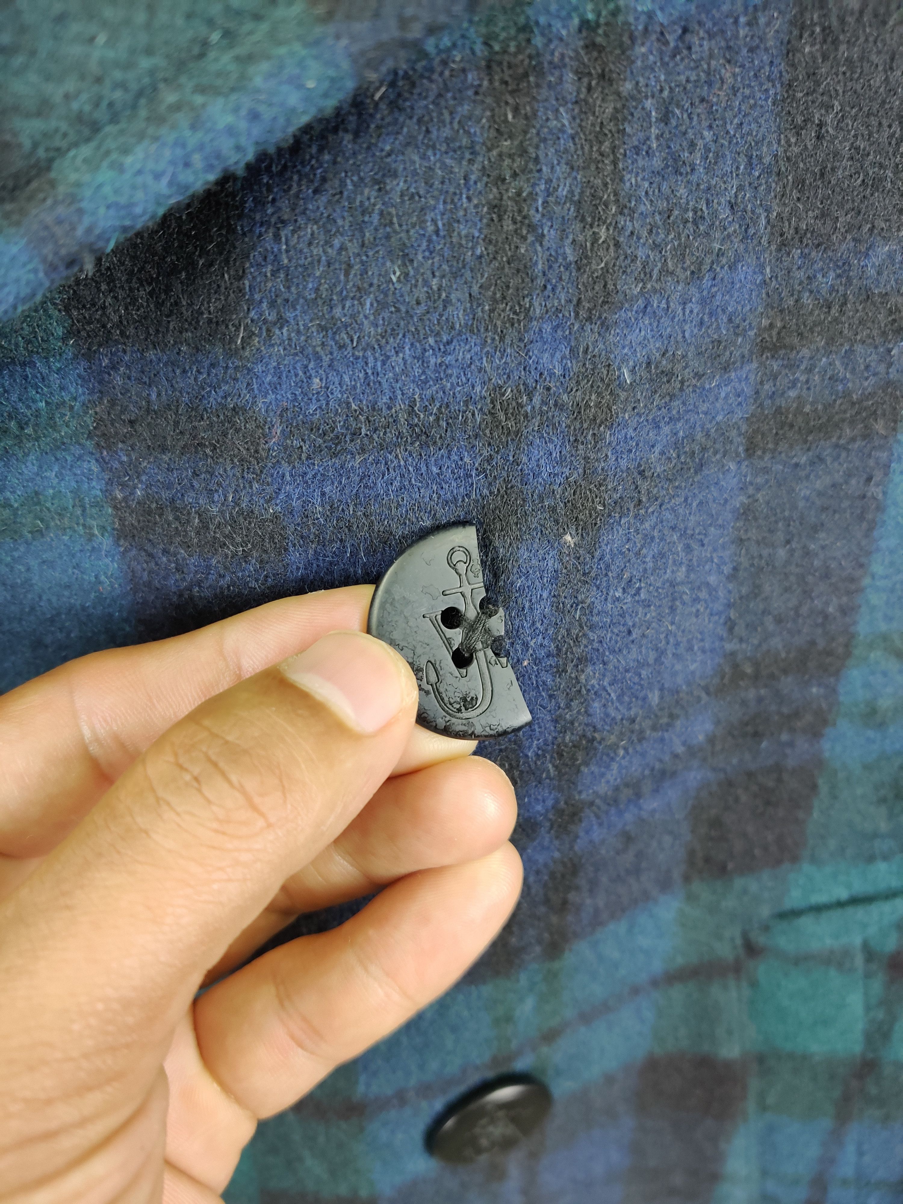 J.W. Anderson Uniqlo Wool Checked Double Breasted Coat