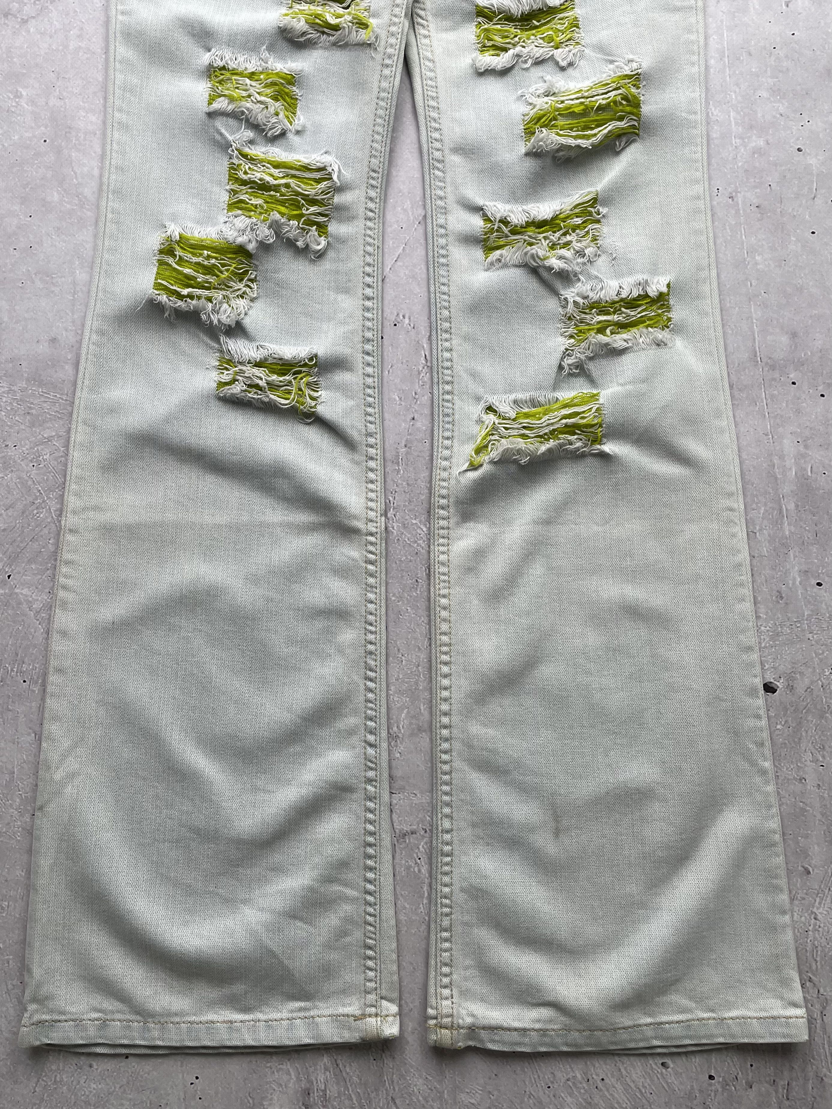 Japanese Brand × Vintage Vintage Ripped Flared Jeans Size 26" / US 2 / IT 38 - 3 Thumbnail