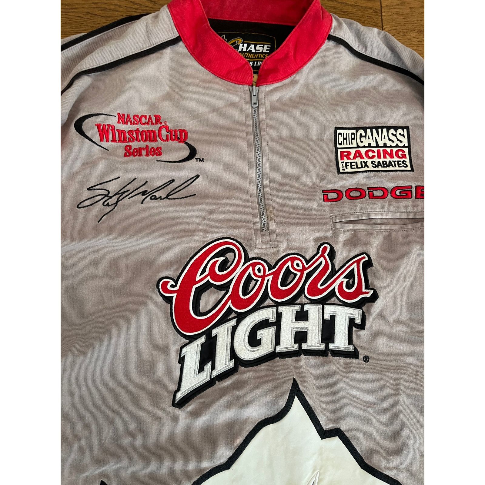 Chase Authentics VTG Sterling Marlin Coors Light NASCAR Racing Crew Shirt M Size US M / EU 48-50 / 2 - 2 Thumbnail
