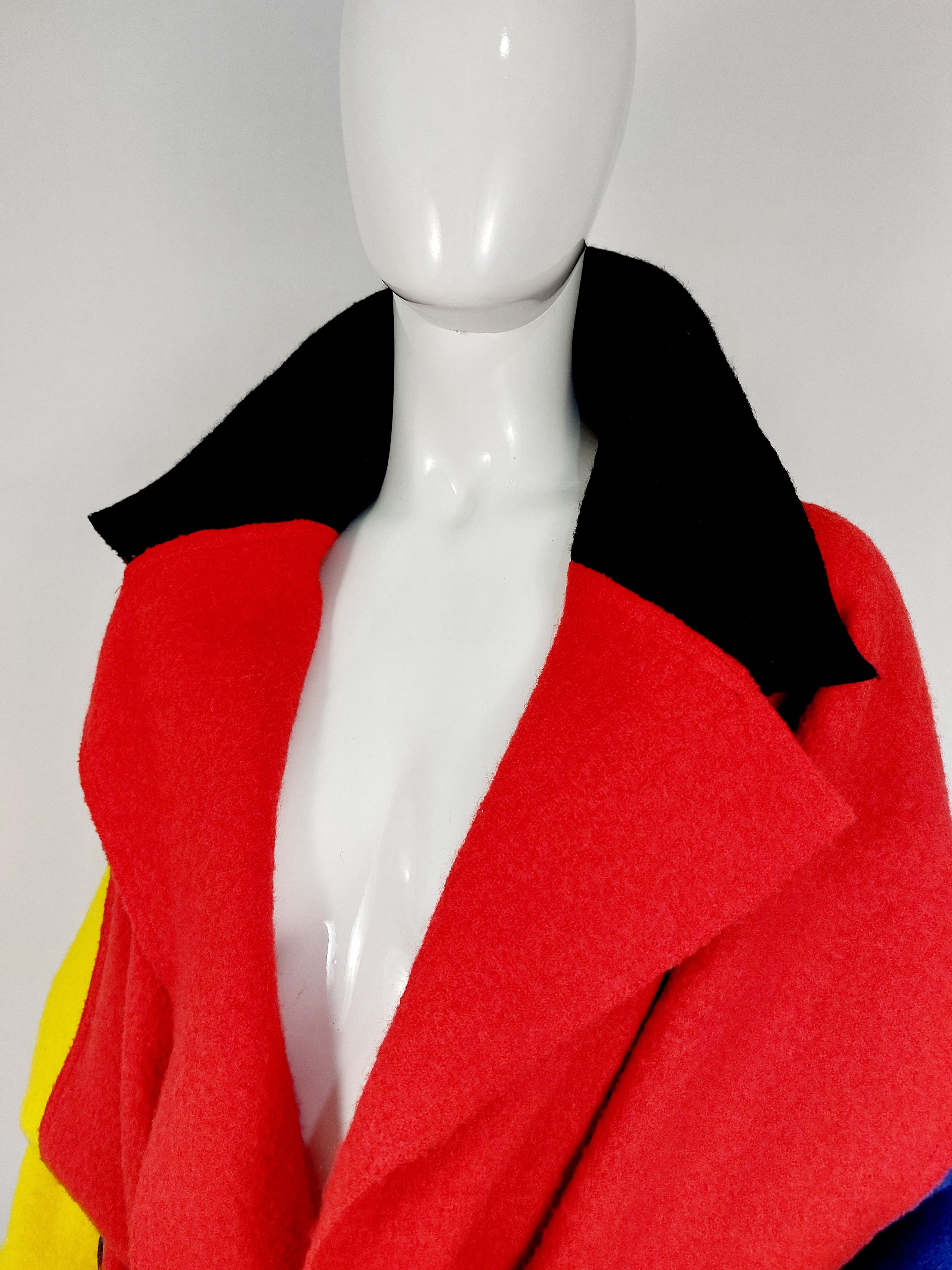 Jean Charles De Castelbajac Jean Charles JC De Castelbajac Wool Colorblock Coat Jacket Size US M / EU 48-50 / 2 - 4 Thumbnail