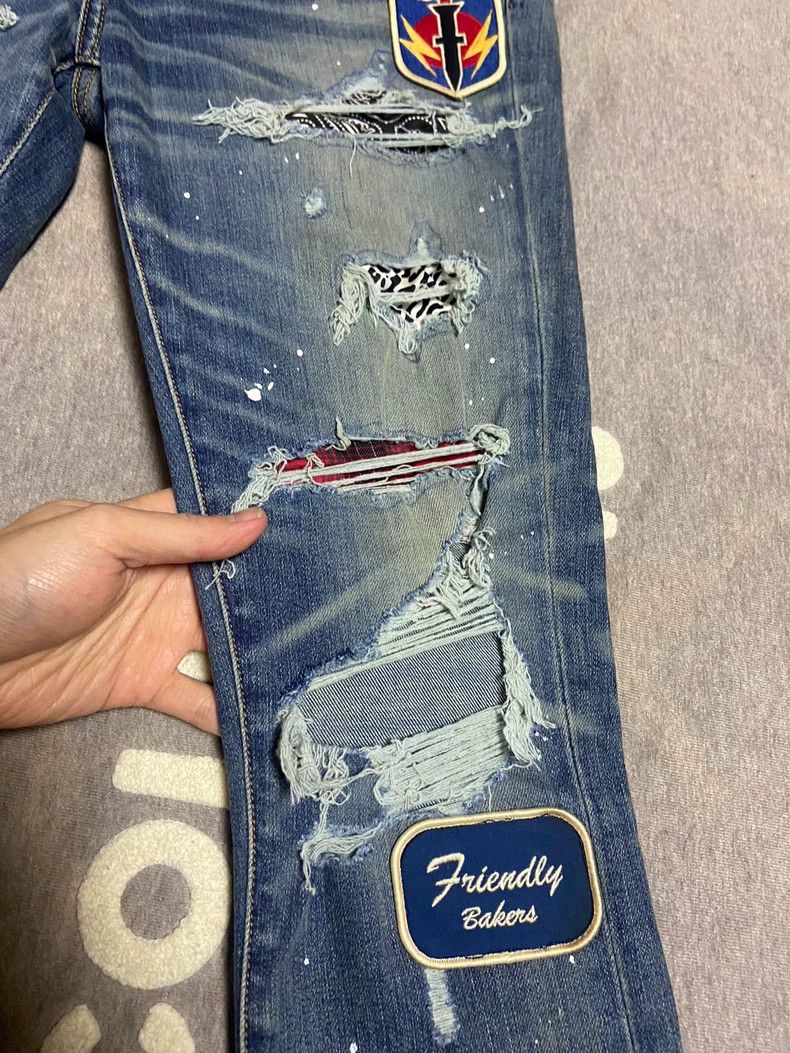 Amiri AmiriMedal collage jeans 2503-Nextarrow Size US 29 - 3 Thumbnail