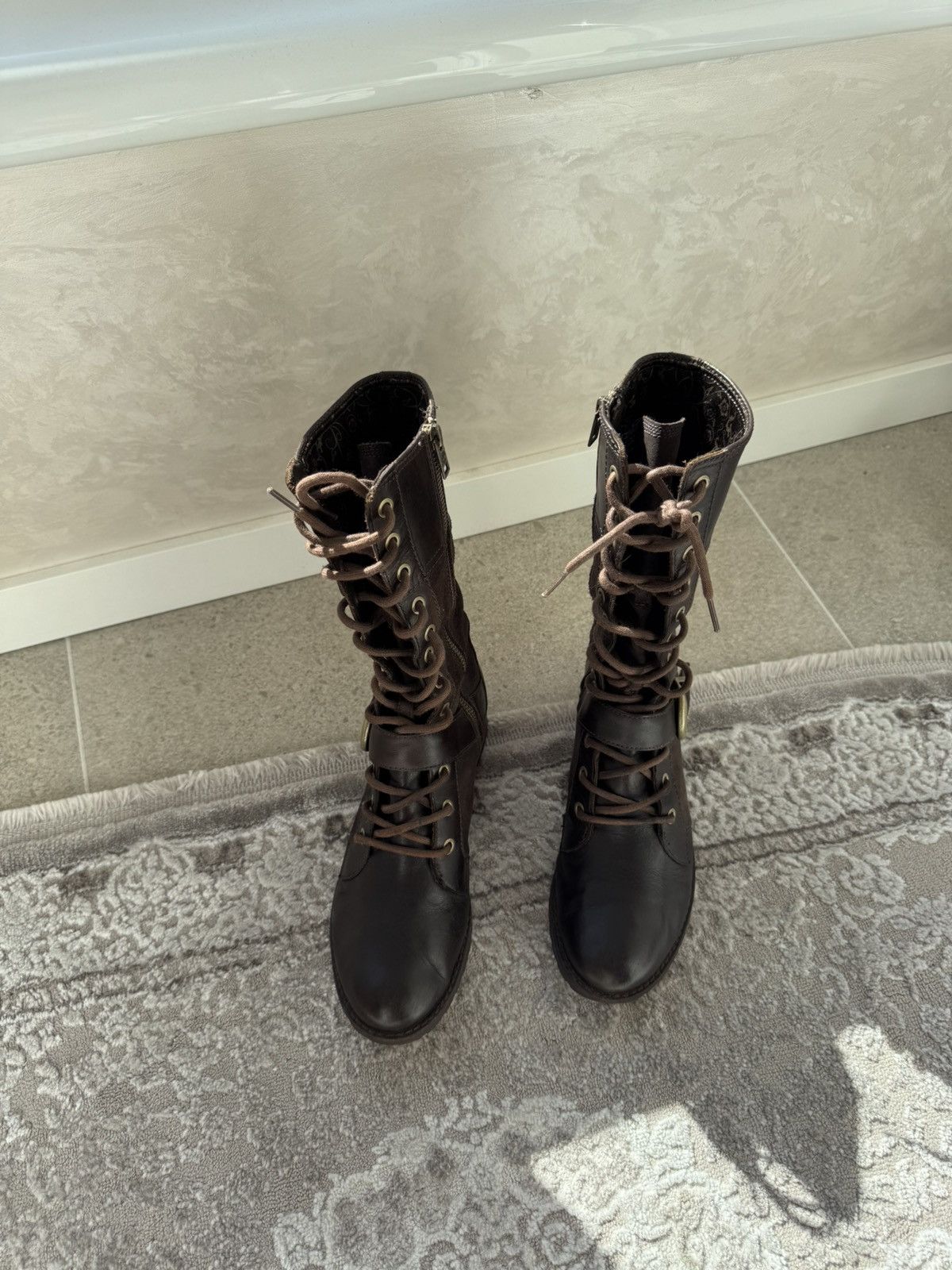 Timberland Vintage y2k Timberland Suede Racing Moto High Boots Size US 8.5 / IT 38.5 - 7 Thumbnail