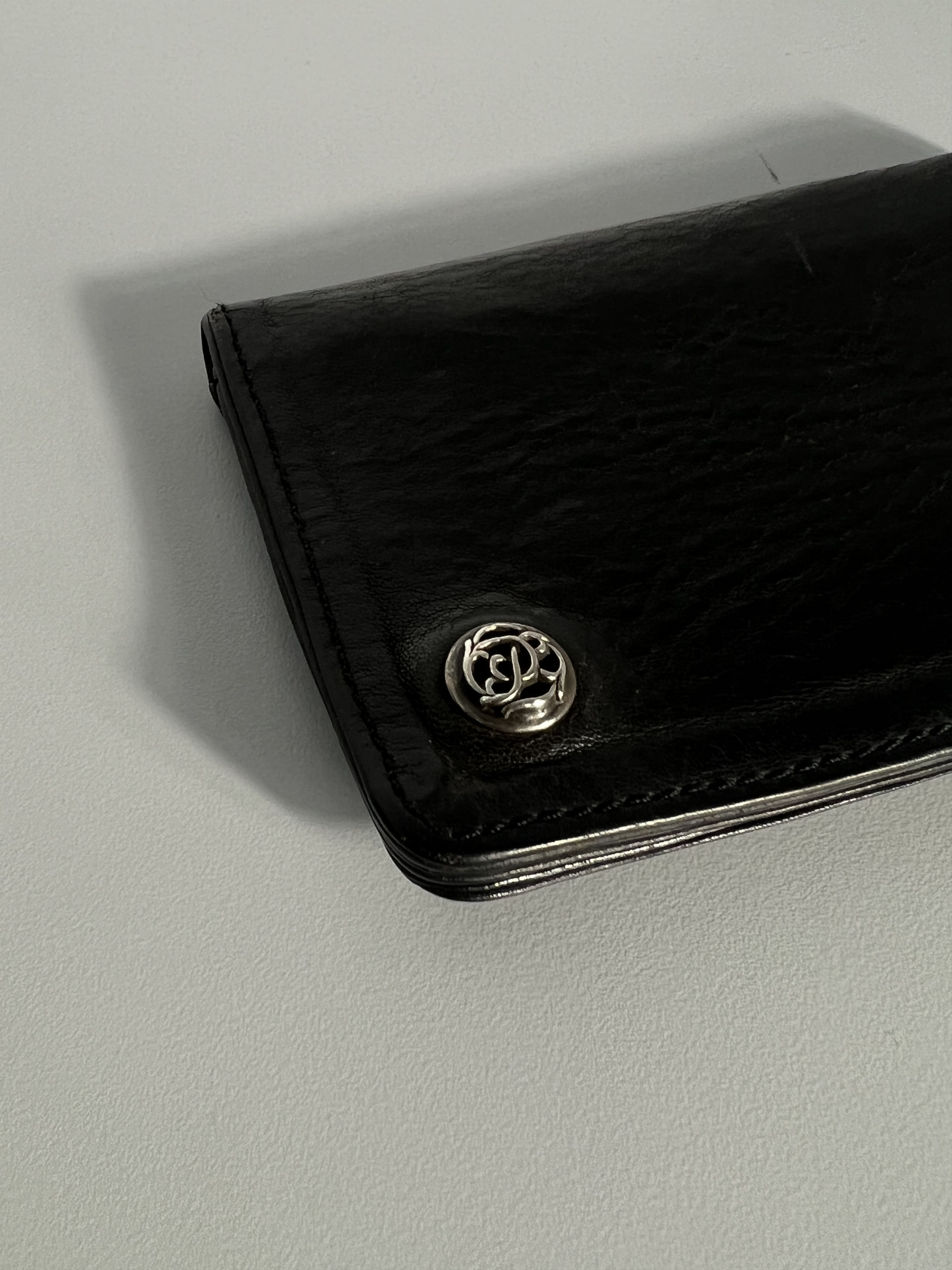 Chrome Hearts Chrome Hearts Leather Snap Wallet Silver Buttons Black Size ONE SIZE - 3 Thumbnail
