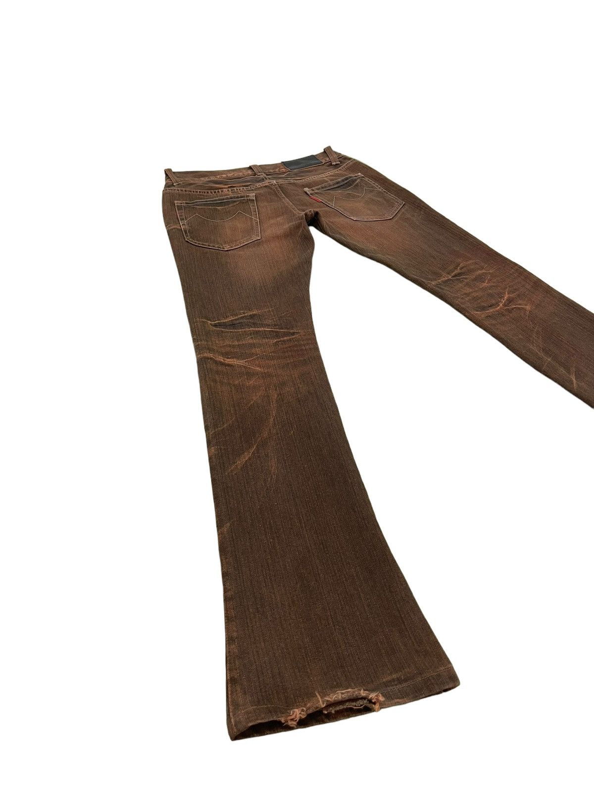 Japanese Brand Flare Jeans Tornado Mart Faded Distress Slim Mud Wash 8🟦7 Size US 30 / EU 46 - 12 Thumbnail