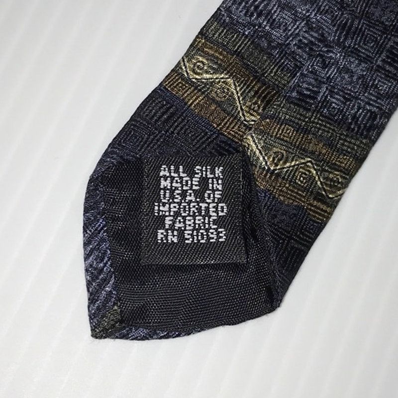 Other Classic by Axis Vintage striped Silk Wide Necktie Size ONE SIZE - 4 Thumbnail
