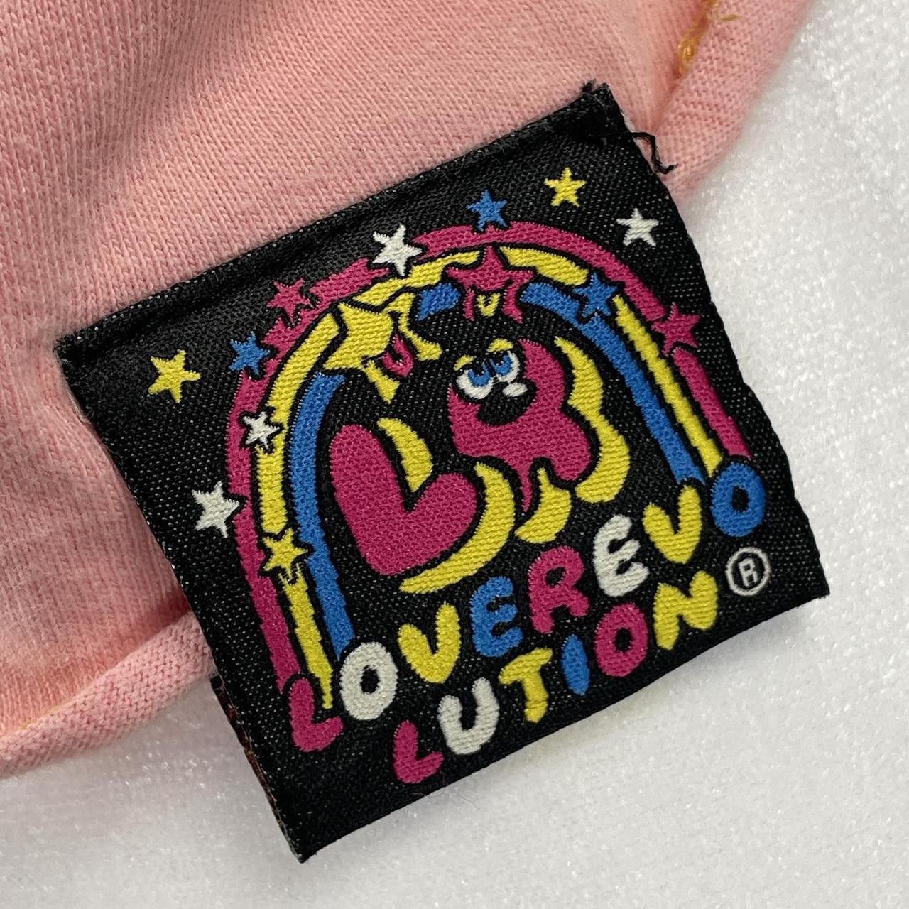 Japanese Brand ✩ Mushroomlove Love Revolution Psychedelic Print Baby Tee ♡ Size XXS / US 00 / IT 34 - 4 Thumbnail