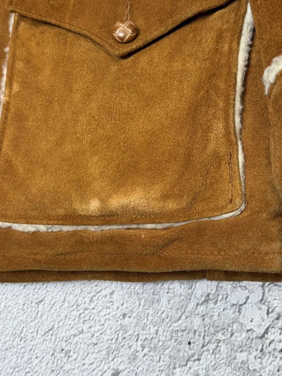 Schott Vintage Schott NYC Western Shearling Suede Leather Jacket Size US L / EU 52-54 / 3 - 11 Thumbnail