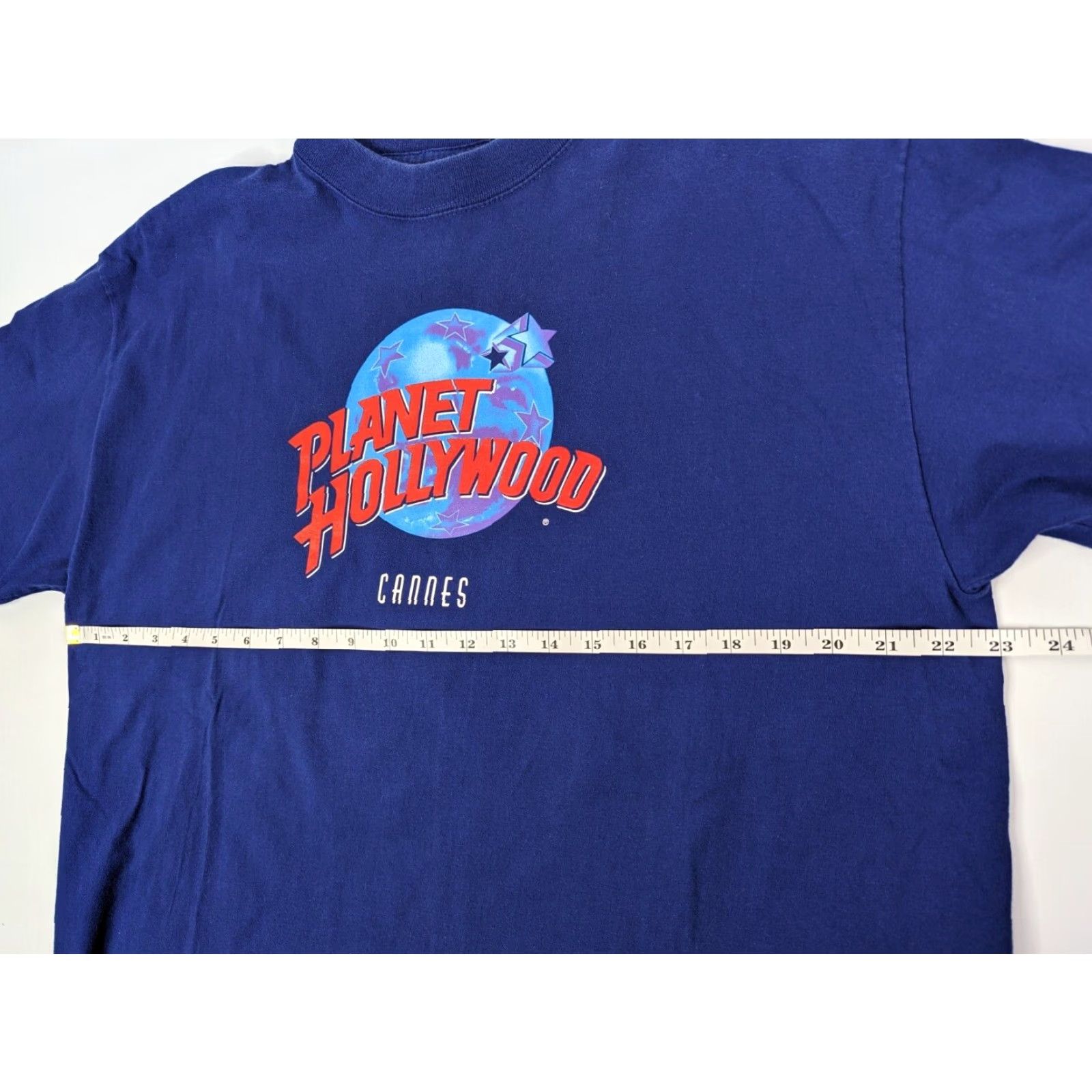 Planet Hollywood VINTAGE Planet Hollywood T-Shirt Blue 90s Size XL Men Crew Neck Short Sleeve Graphic Campt (Note: This line seems off) Size US XL / EU 56 / 4 - 7 Thumbnail