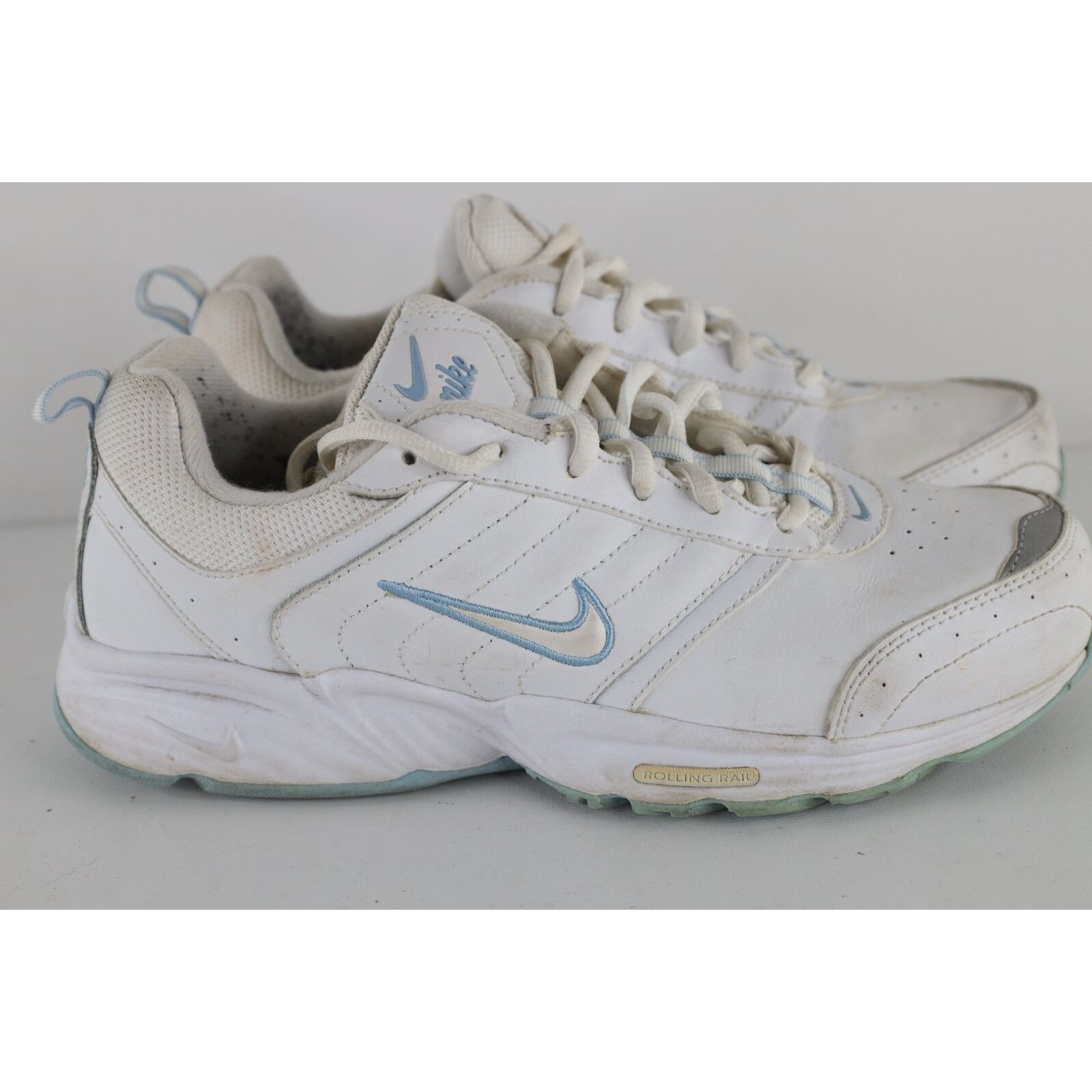 Nike Vintage Y2K Nike Distressed Leather Mini Swoosh Shoes Size US 8 / IT 38 - 5 Thumbnail
