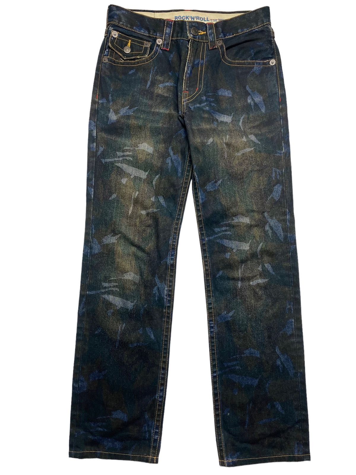 PPFM 2005 PPFM - 20th Anniversary Painter Tiger Camo Denim Pants Size US 29 - 1 Thumbnail