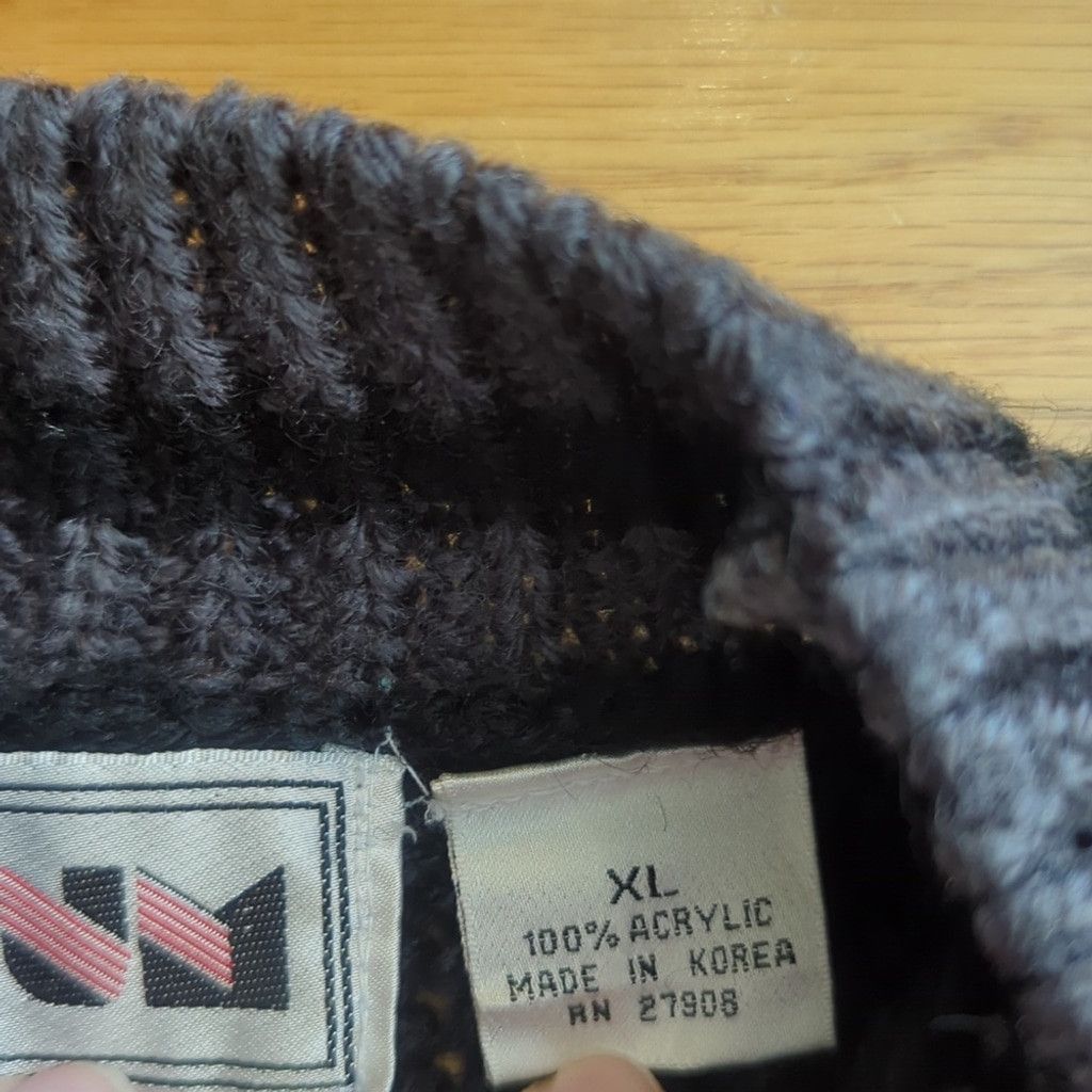 Vintage Vintage Sweater XL Black Textured Geometric Diamond Grandpa Size US XL / EU 56 / 4 - 5 Thumbnail