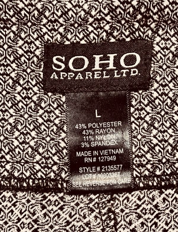 Other Soho Apparel LTD Geometric Stretch Pencil Skirt – Size L Size 36" / US 14 / IT 50 - 3 Thumbnail