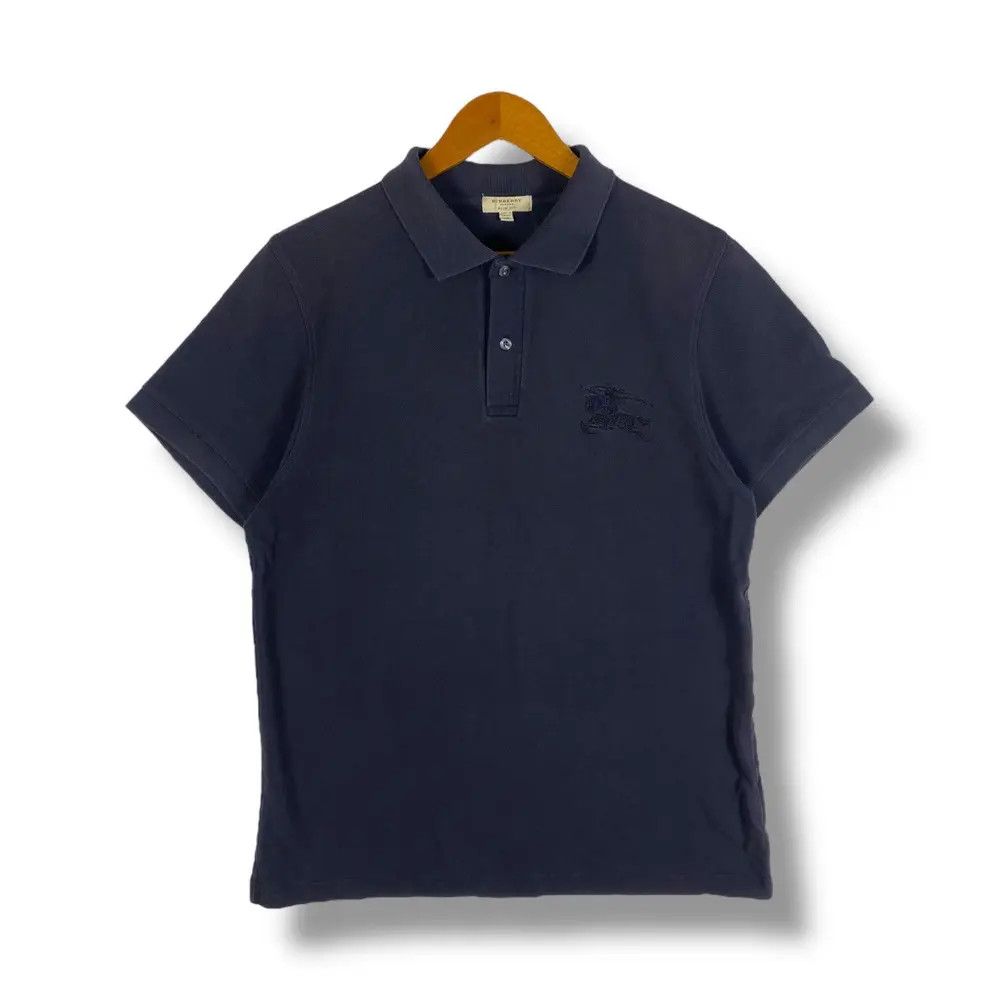 Burberry BURBERRY LONDON Slim Fit Embroidery Logo Navy Polo Shirt Size US XL / EU 56 / 4 - 1 Thumbnail