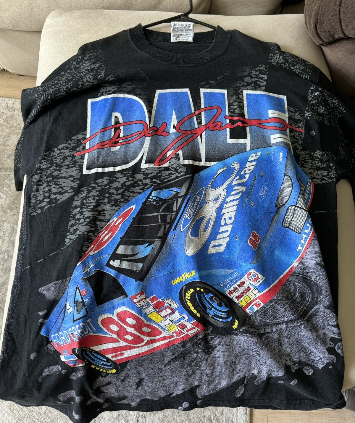 Vintage Chase Authentics Kevin Harvick Nascar All Over outlet Print T Shirt