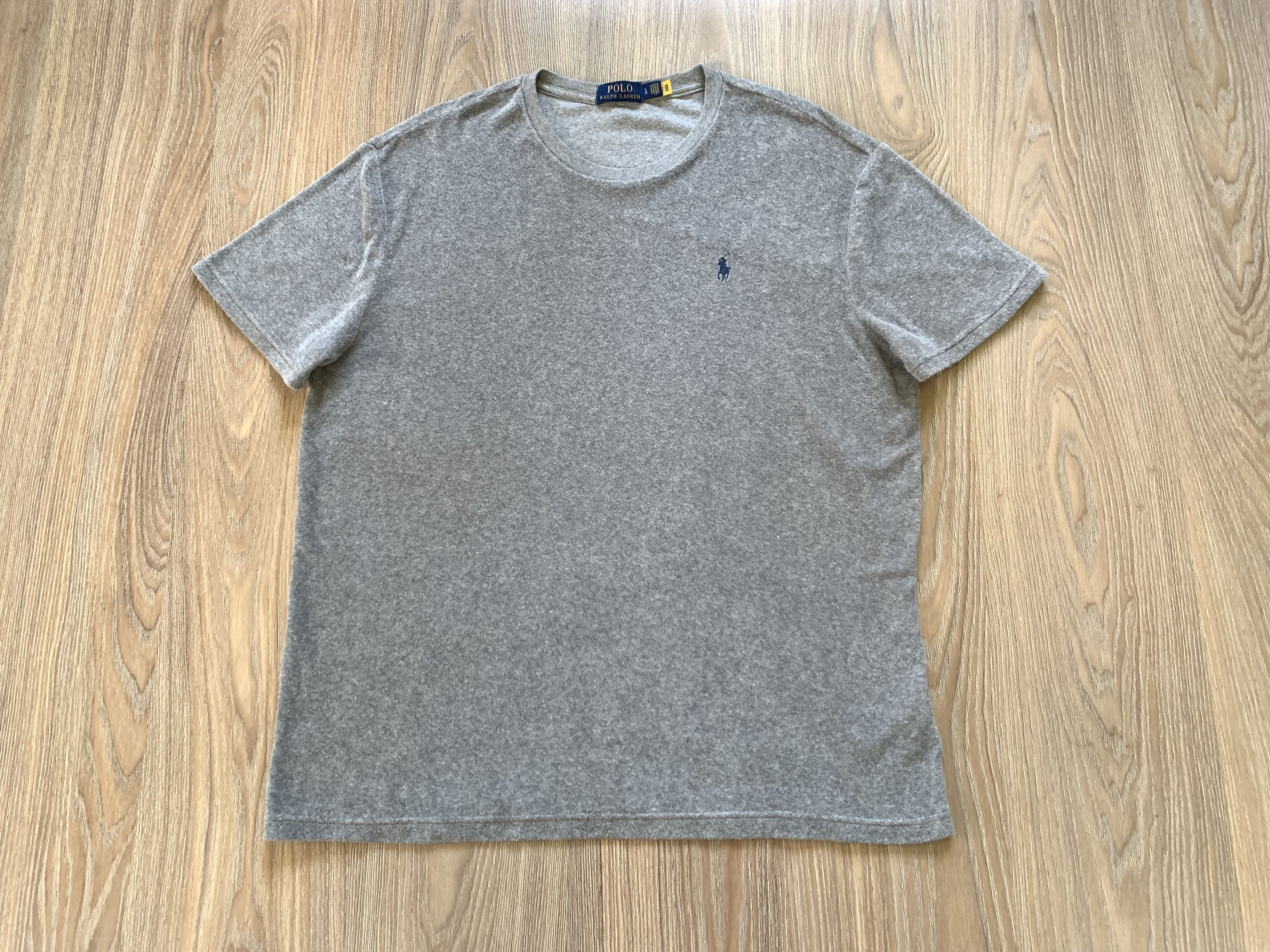 Polo Ralph Lauren Polo Ralph Lauren Velours Cotton Grey T-Shirt Size US L / EU 52-54 / 3 - 2 Thumbnail