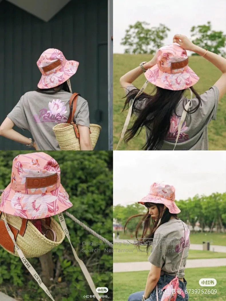 Loewe Loewe Lotus Sun遮阳Printed Fisherman Hat Size ONE SIZE - 5 Thumbnail
