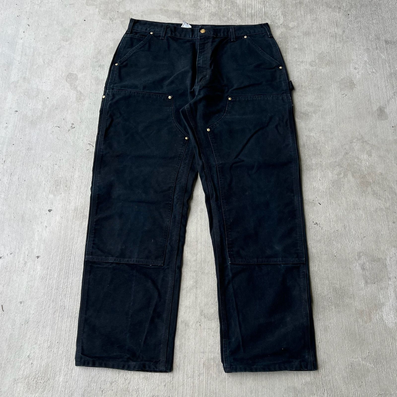 Carhartt × Vintage Carhartt black double knee work wear carpenter pants Size US 36 / EU 52 - 1 Thumbnail