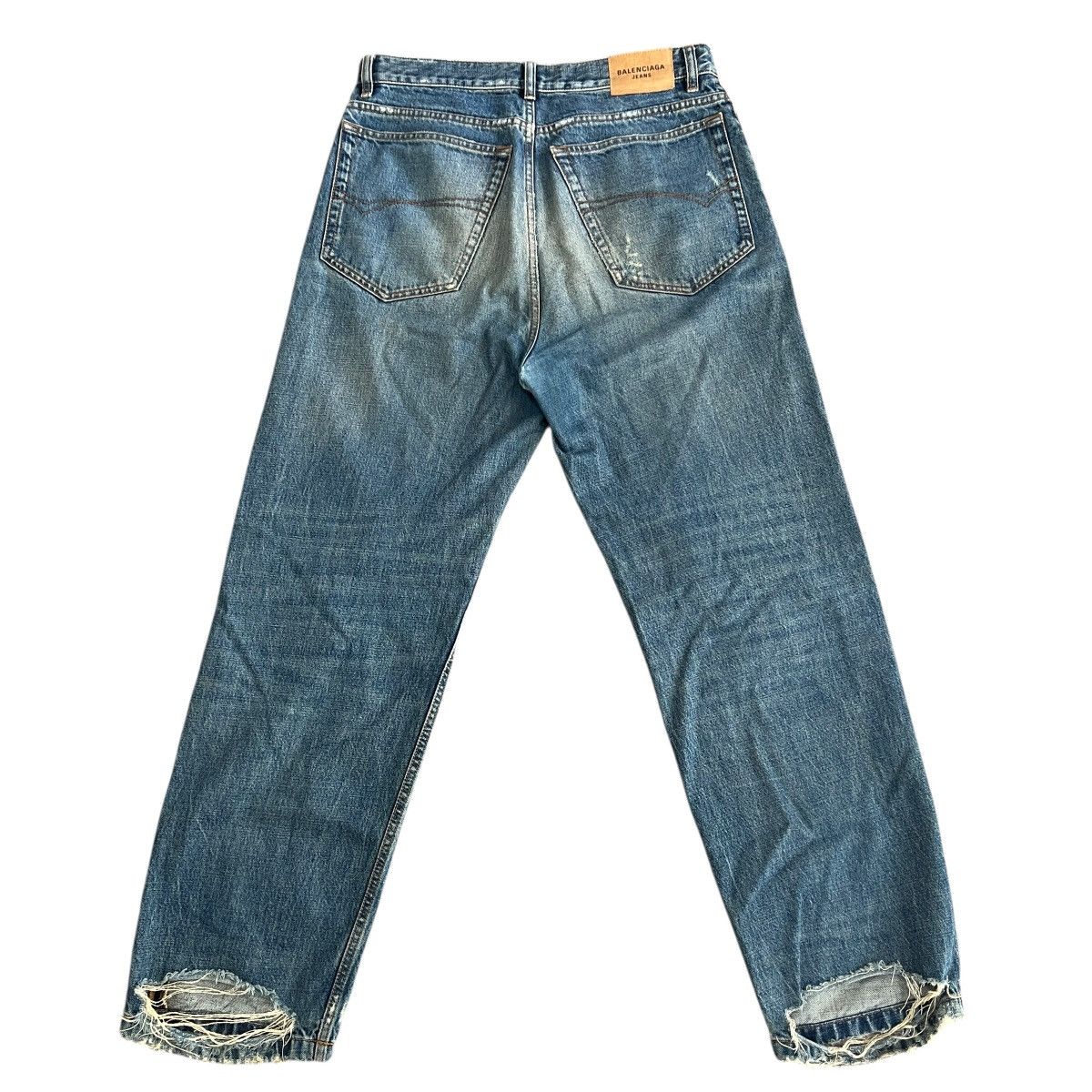 Balenciaga BALENCIAGA 2023SS Damaged Hem Loose Fit Denim Jeans S Size US 32 / EU 48 - 7 Thumbnail