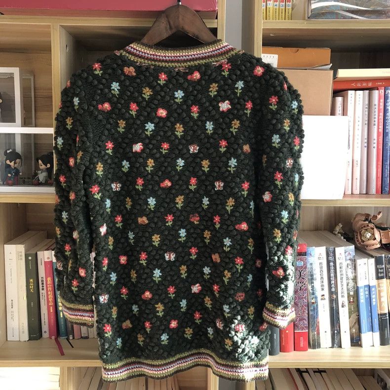 Kenzo KENZO Floral knit cardigan sweater Size L / US 10 / IT 46 - 4 Thumbnail