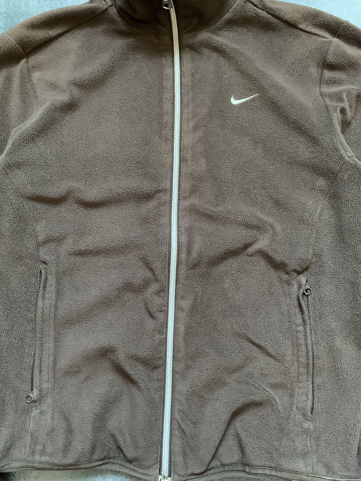 Nike × Vintage Nike Vintage Fleece Zip Up Sweatshirt Y2K Size L / US 10 / IT 46 - 6 Thumbnail
