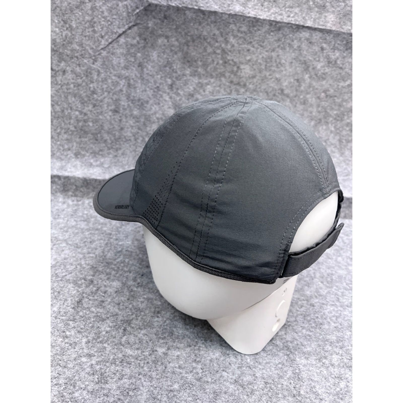 Adidas Adidas Hat Cap Strap Back Adult One Size Gray Polyester Blend Aeroready Run Gym Baseball Cap Unisex Adults Adjustable Lightweight Hat Mens Womens Size ONE SIZE - 5 Thumbnail
