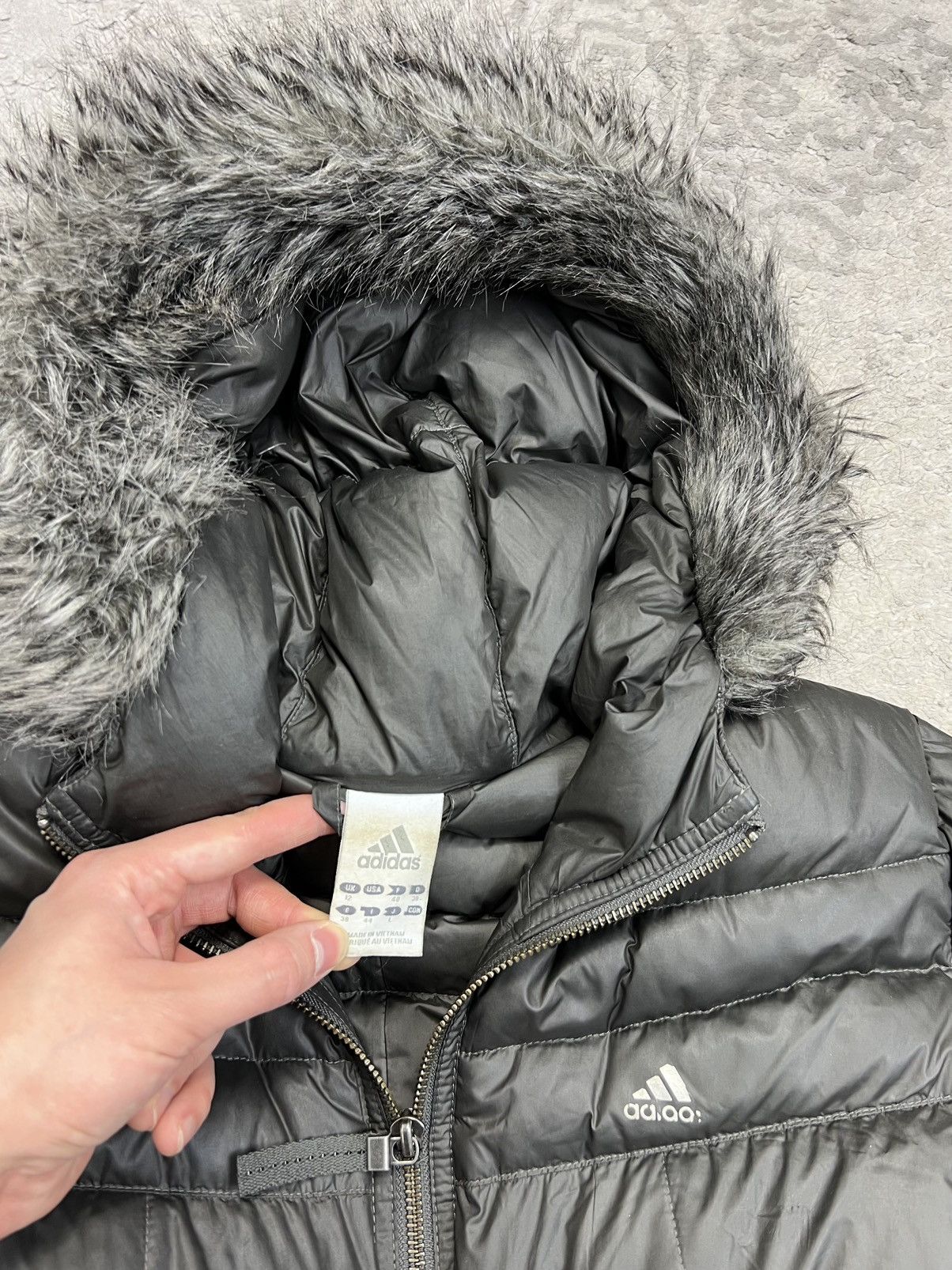 Adidas Adidas Avant Garde Vintage Y2K Down Winter Jacket with Fur Size US L / EU 52-54 / 3 - 2 Thumbnail