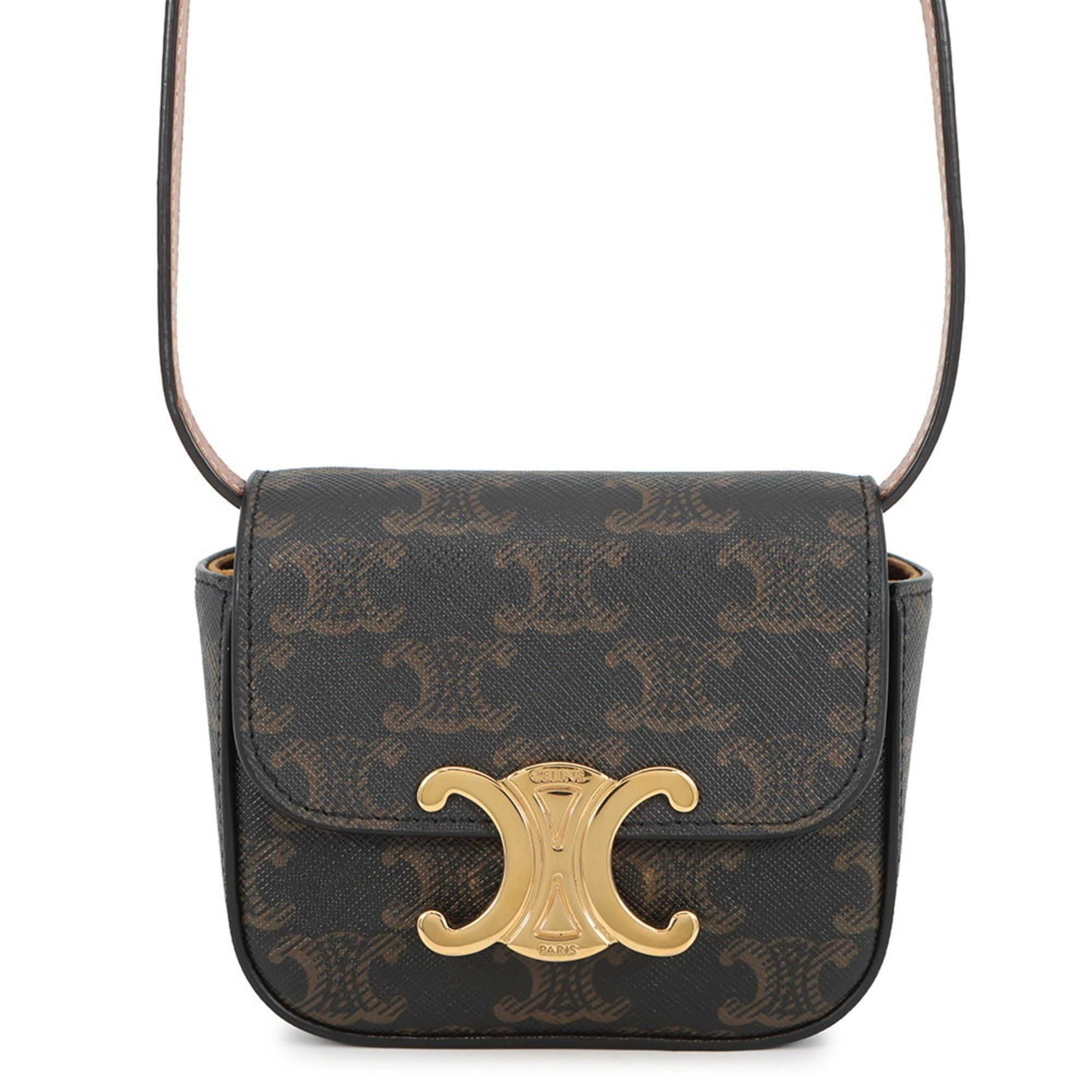 Celine Triomphe Mini Claude Shoulder Bag 10I512 Celine Handbag, Women's