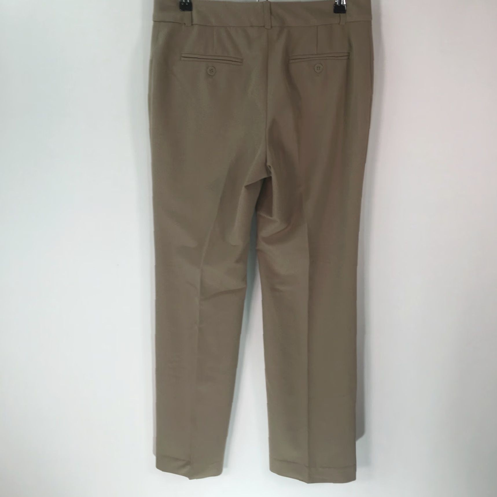Vintage Context Pants Straight Leg Regluar Fit Dress Khaki Tan Petite Size 8P Womens Size 30" / US 8 / IT 44 - 2 Thumbnail