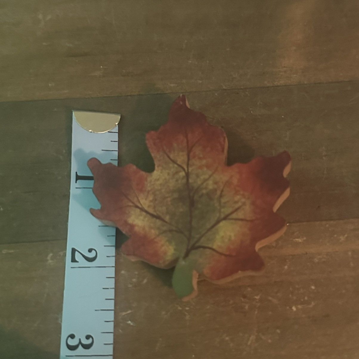 Vintage Vintage wooden autumn leaf brooch Size ONE SIZE - 3 Thumbnail