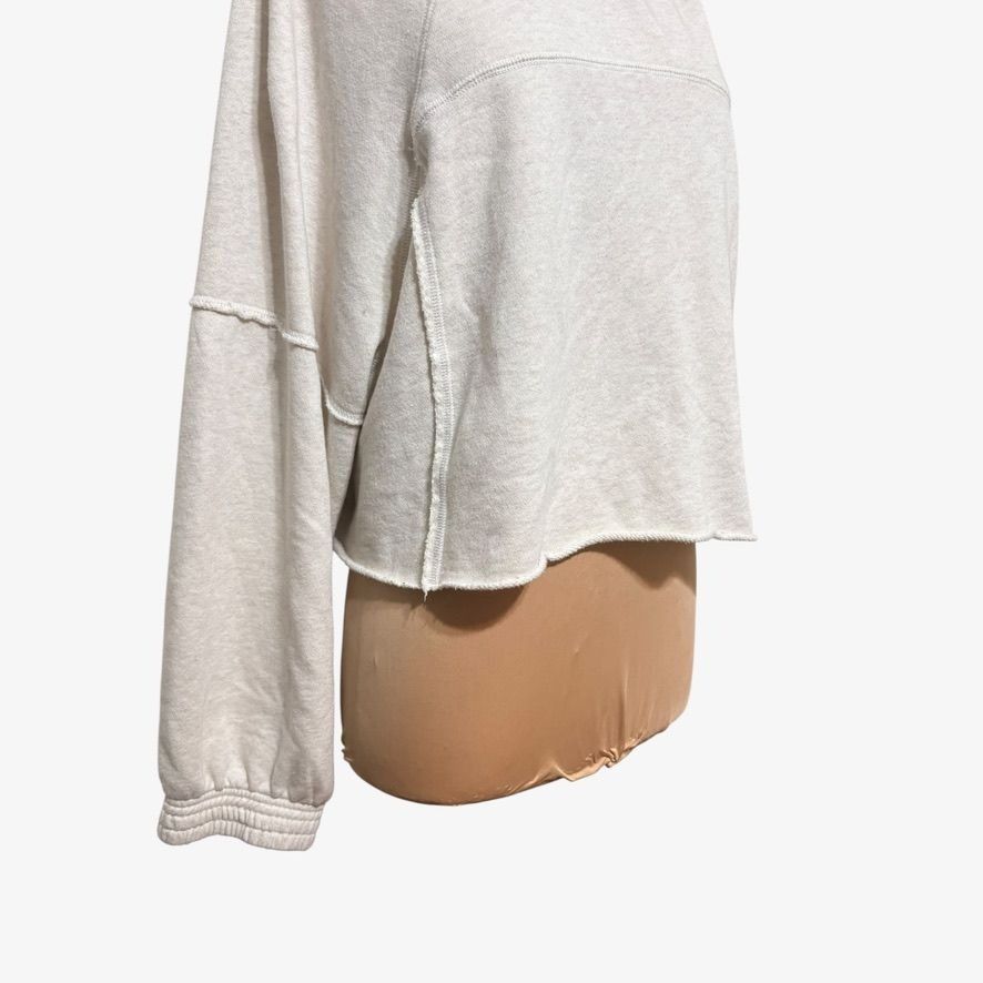 Other Aerie Cropped Sweatshirt Large Cream Turtleneck Retro Boho L Size L / US 10 / IT 46 - 4 Thumbnail