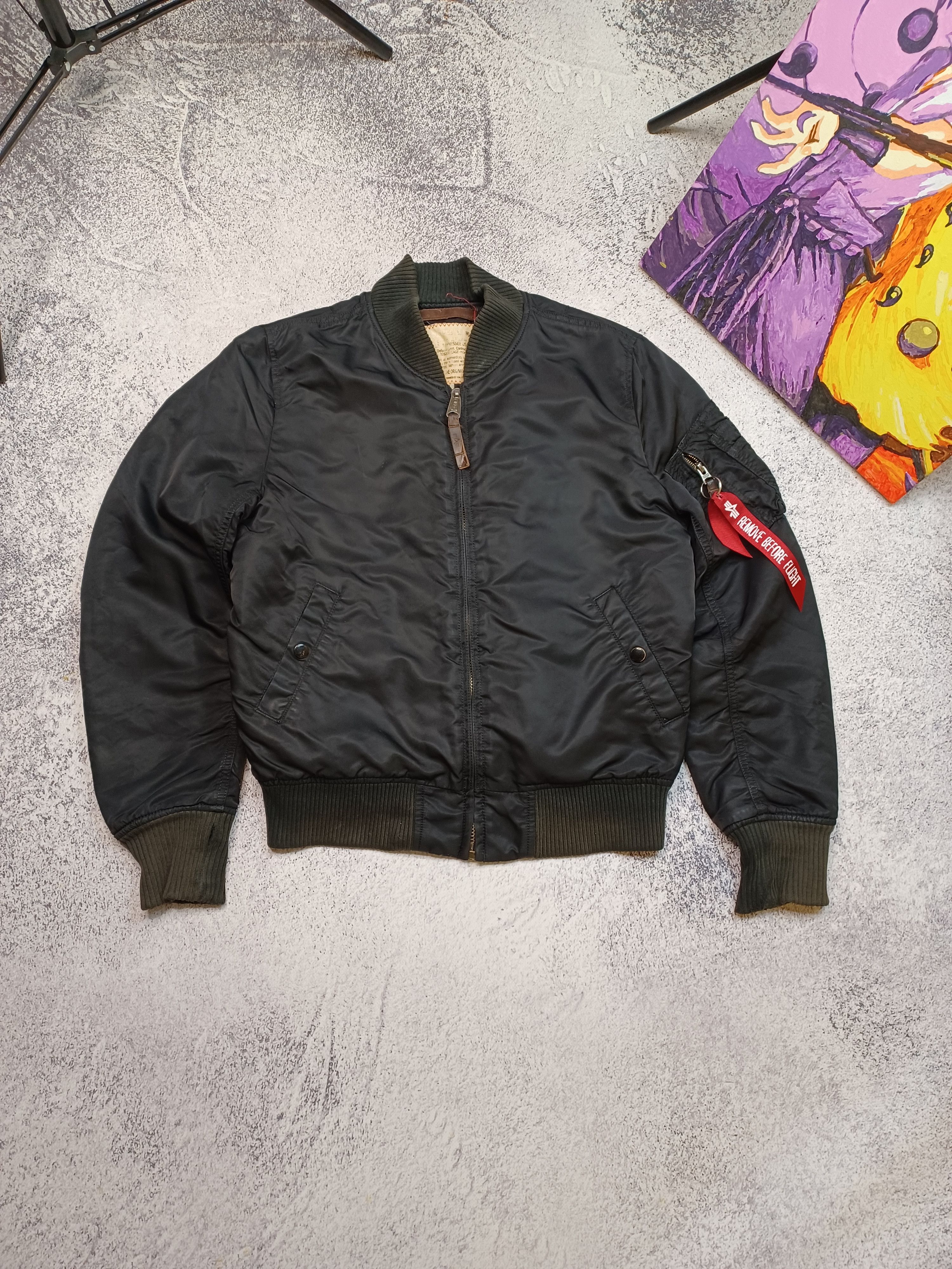 Alpha Industries × Vintage Alpha Industries Bomber Jacket Black S Size US S / EU 44-46 / 1 - 3 Thumbnail