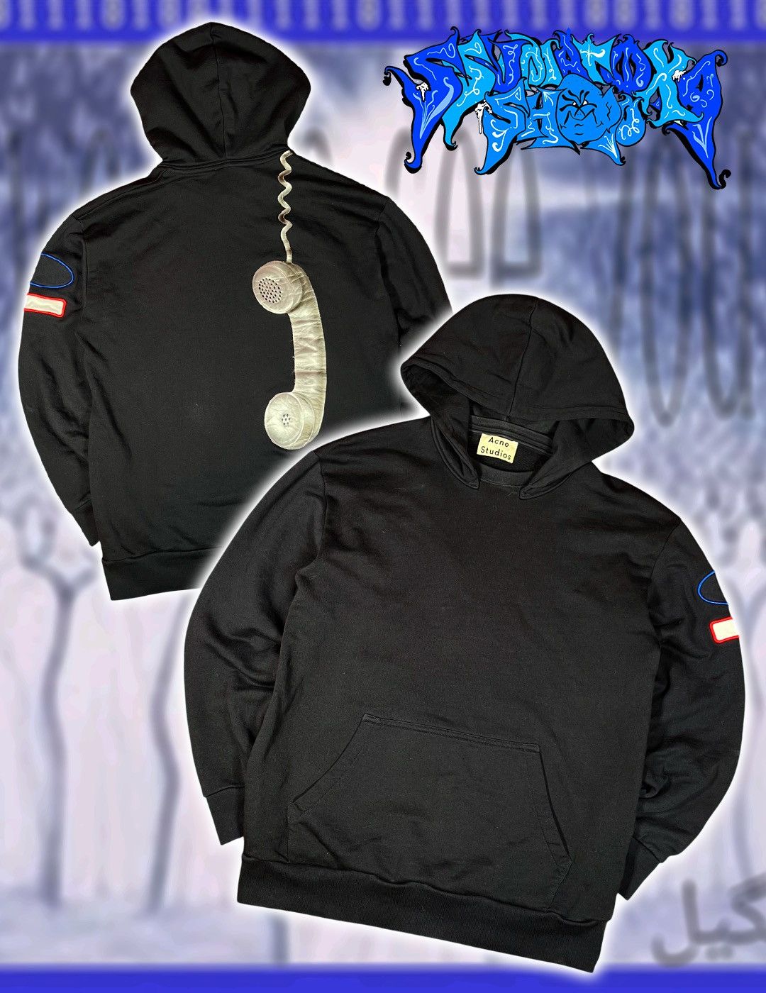 Acne Studios Y2K Oversized Acne Studios Hanging Telephone Fog hoodie Size US S / EU 44-46 / 1 - 1 Thumbnail