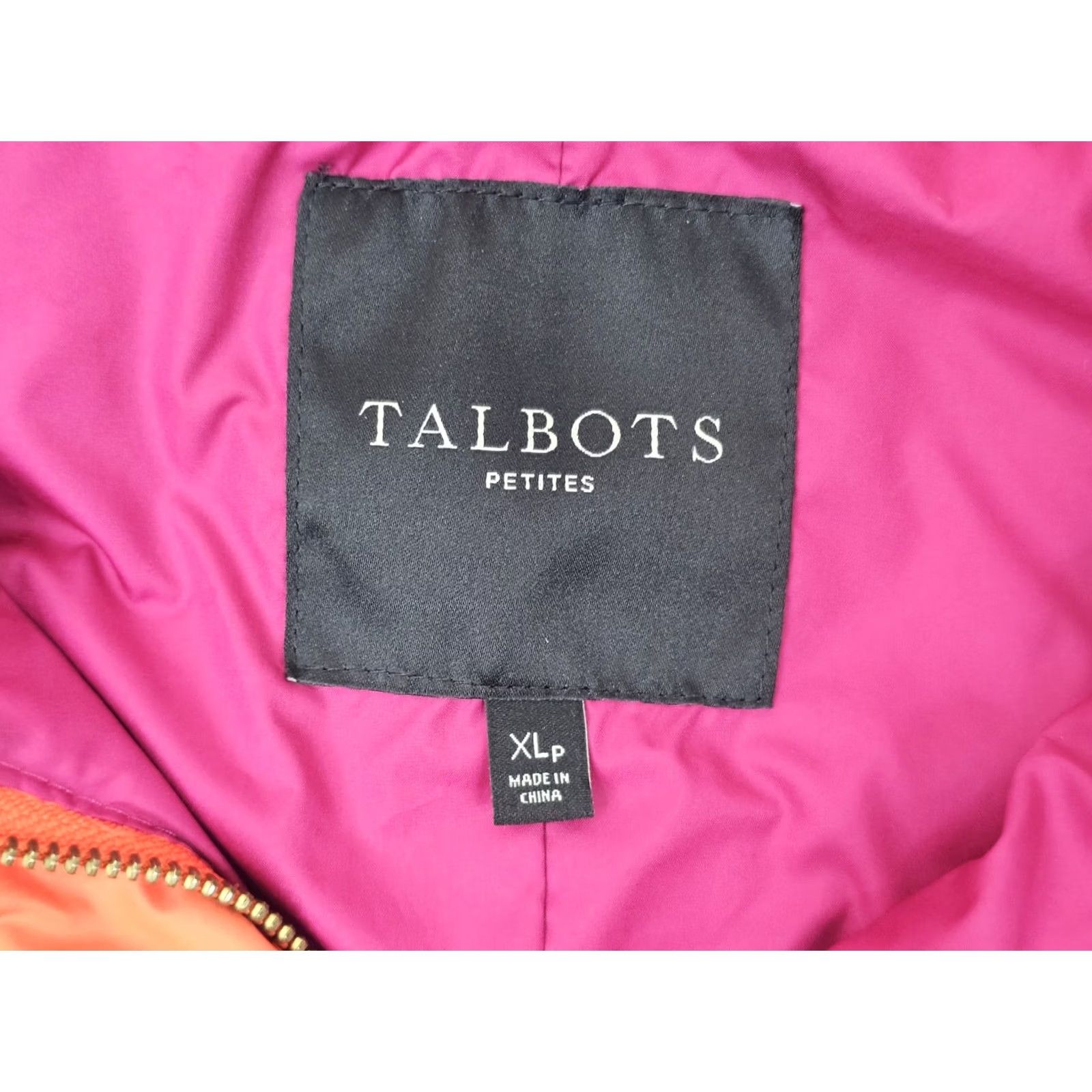 Talbots Talbots Down Insulated Puffer Quilted Vest Women XL Petite, Orange Full Zip — Excellent Condition Size XL / US 12-14 / IT 48-50 - 3 Thumbnail