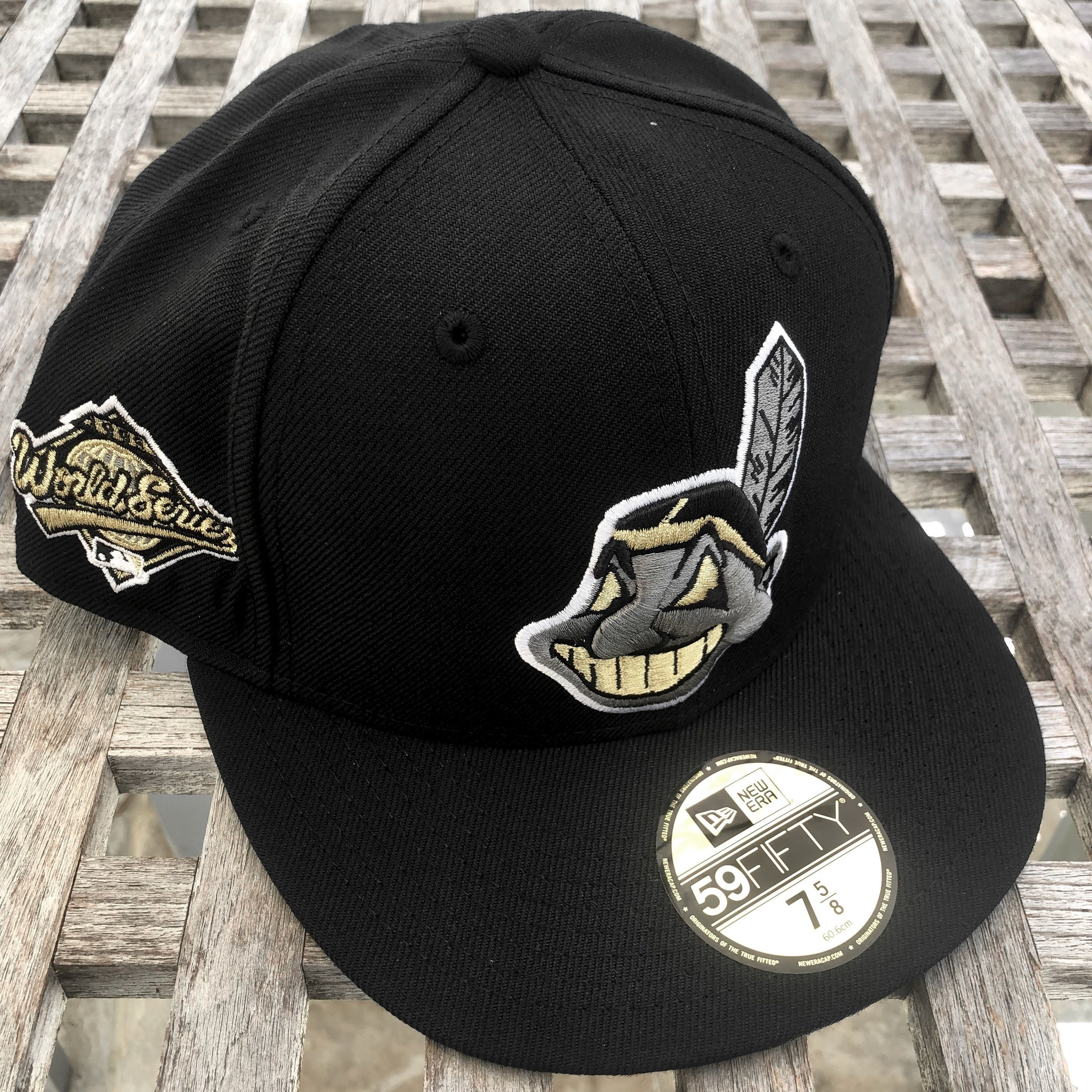 New Era Cleveland Indians Chief Wahoo 1995 WS 59FIFTY Hat 7 5/8 Size ONE SIZE - 1 Thumbnail
