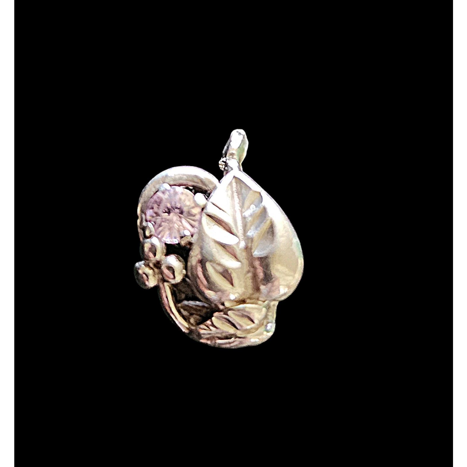Other Handcrafted silver and pink tourmaline birthstone pendant. Size ONE SIZE - 1 Thumbnail
