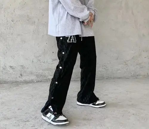 Japanese Brand Plaid Punk Pants Joggers Men Street Wear Size US 26 / EU 42 - 1 Thumbnail