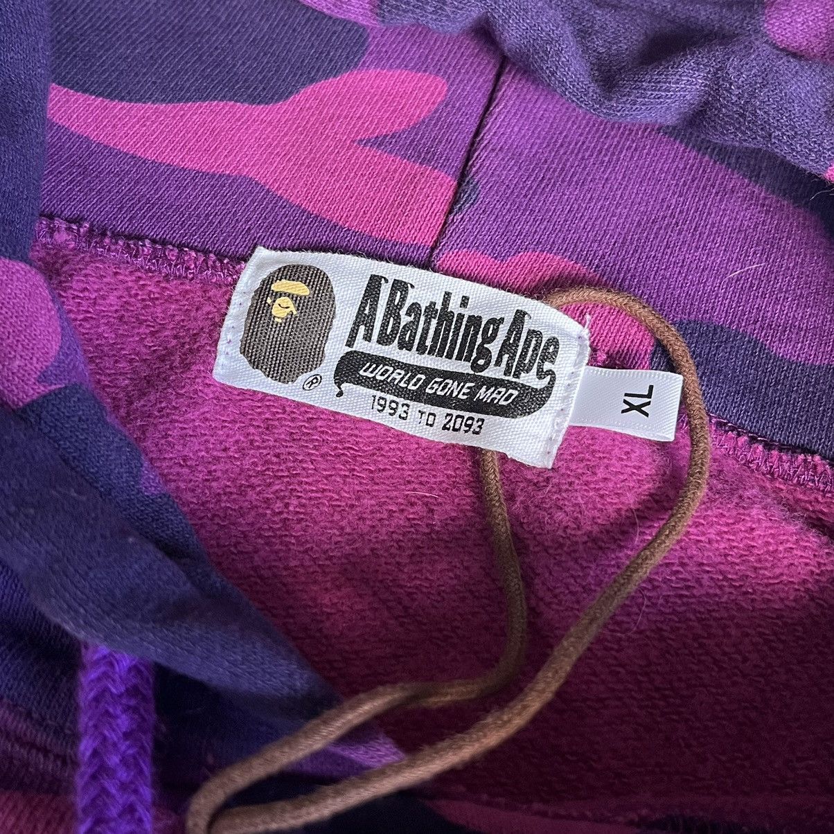 Bape A Bathing Ape Bape Color Camo Tape Stripe Pullover Hoodie Size US XL / EU 56 / 4 - 6 Thumbnail