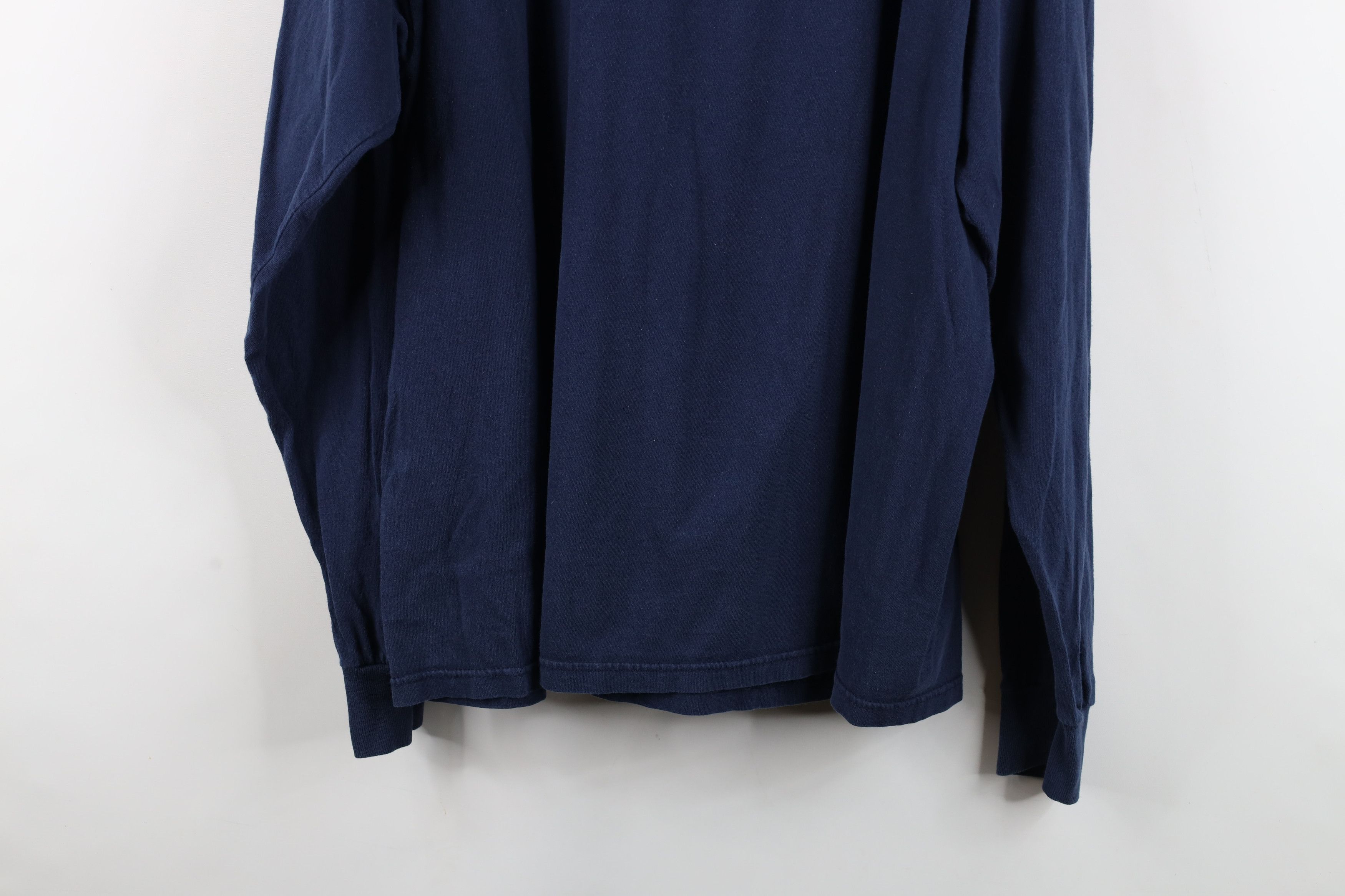 Vintage Vintage 90s University of Michigan Long Sleeve T-Shirt Blue Size US XL / EU 56 / 4 - 14 Thumbnail